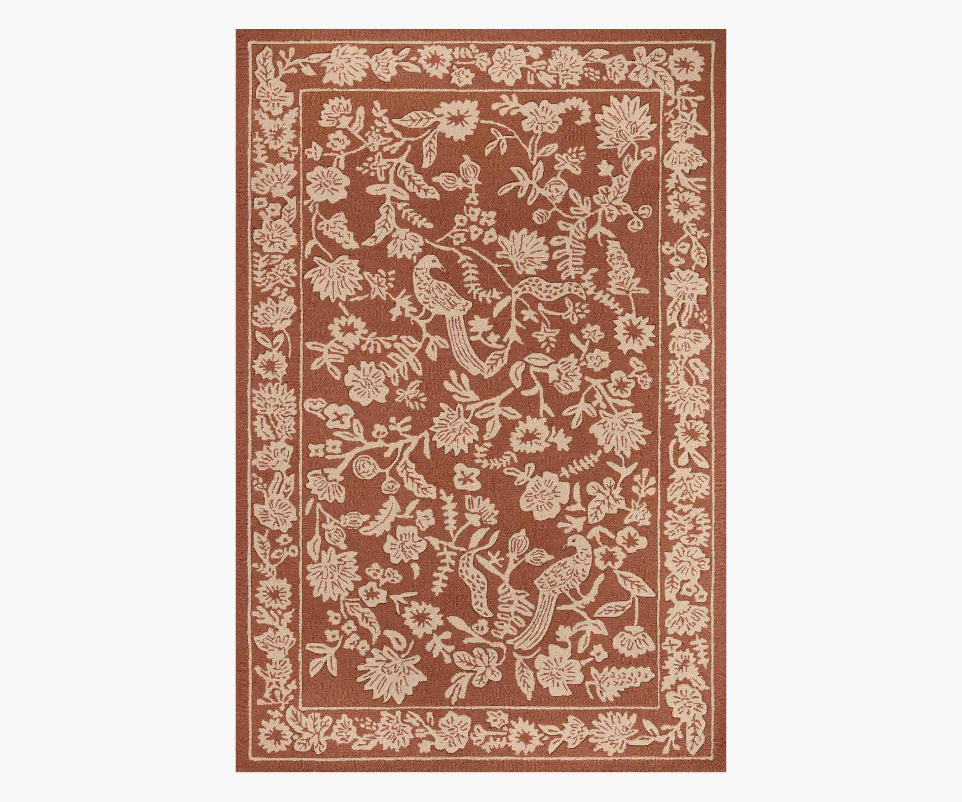 Arboretum Aviary Wool-Hooked Rug - Amber - Image 13