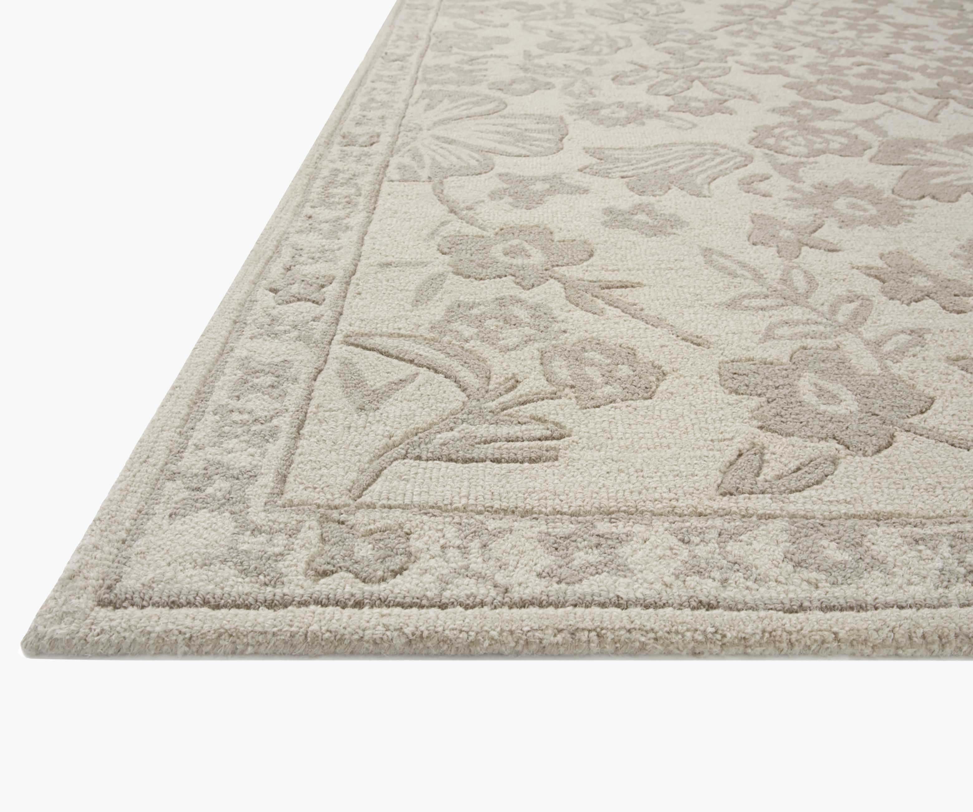 Arboretum Rose Garden Wool-Hooked Rug - Ivory - Image 2