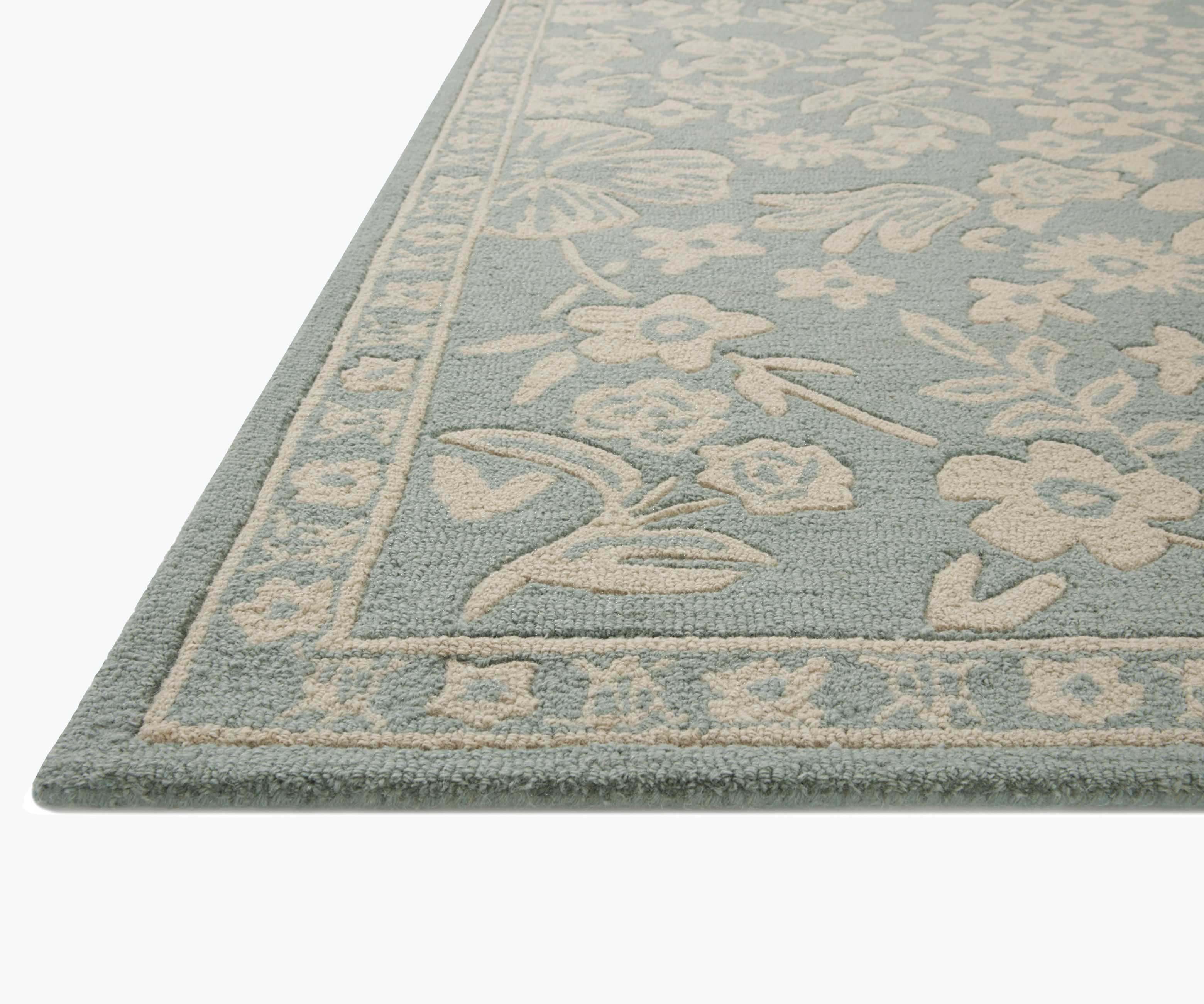 Arboretum Rose Garden Wool-Hooked Rug - Jade - Image 8