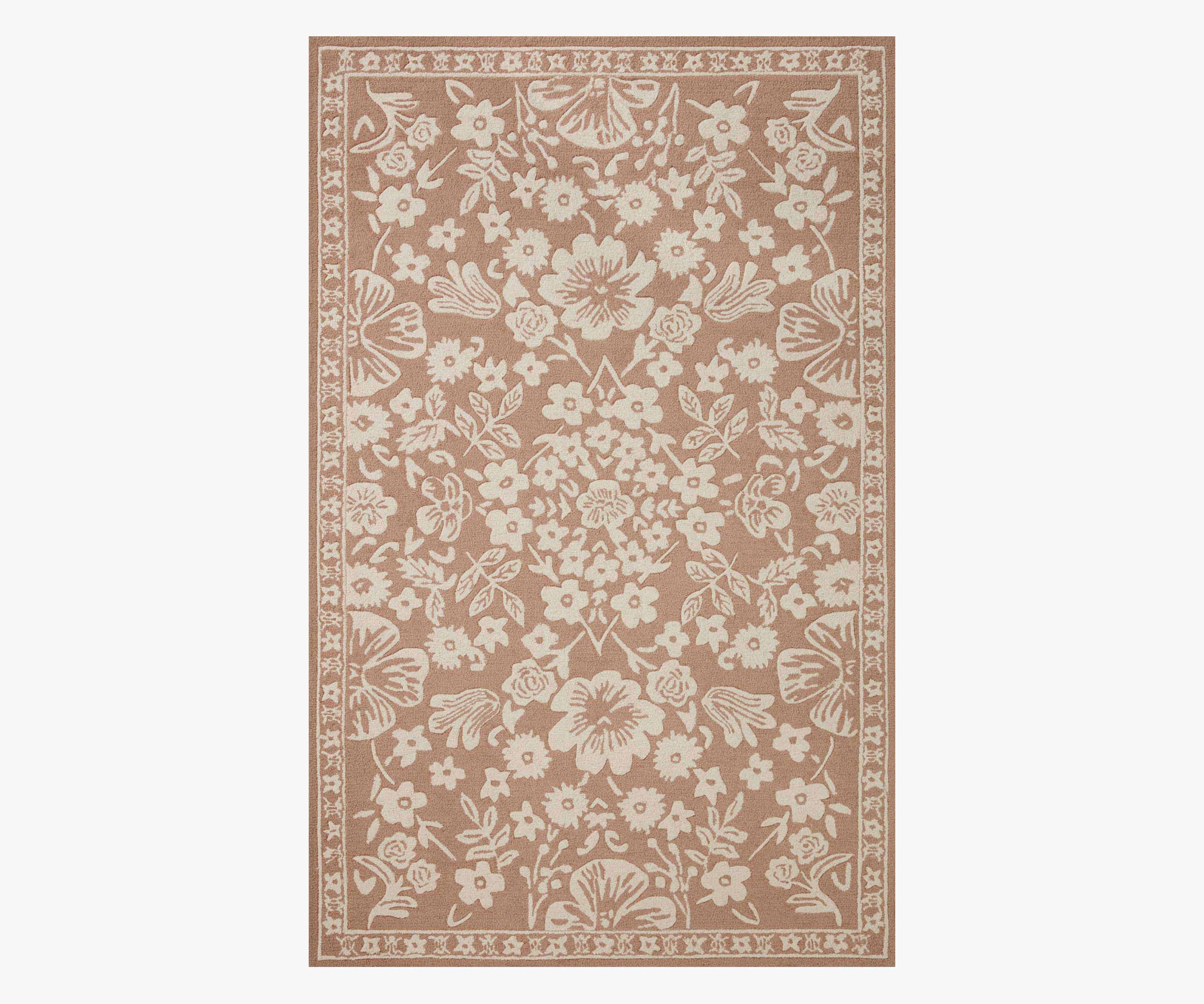 Arboretum Rose Garden Wool-Hooked Rug - Rust - Image 10