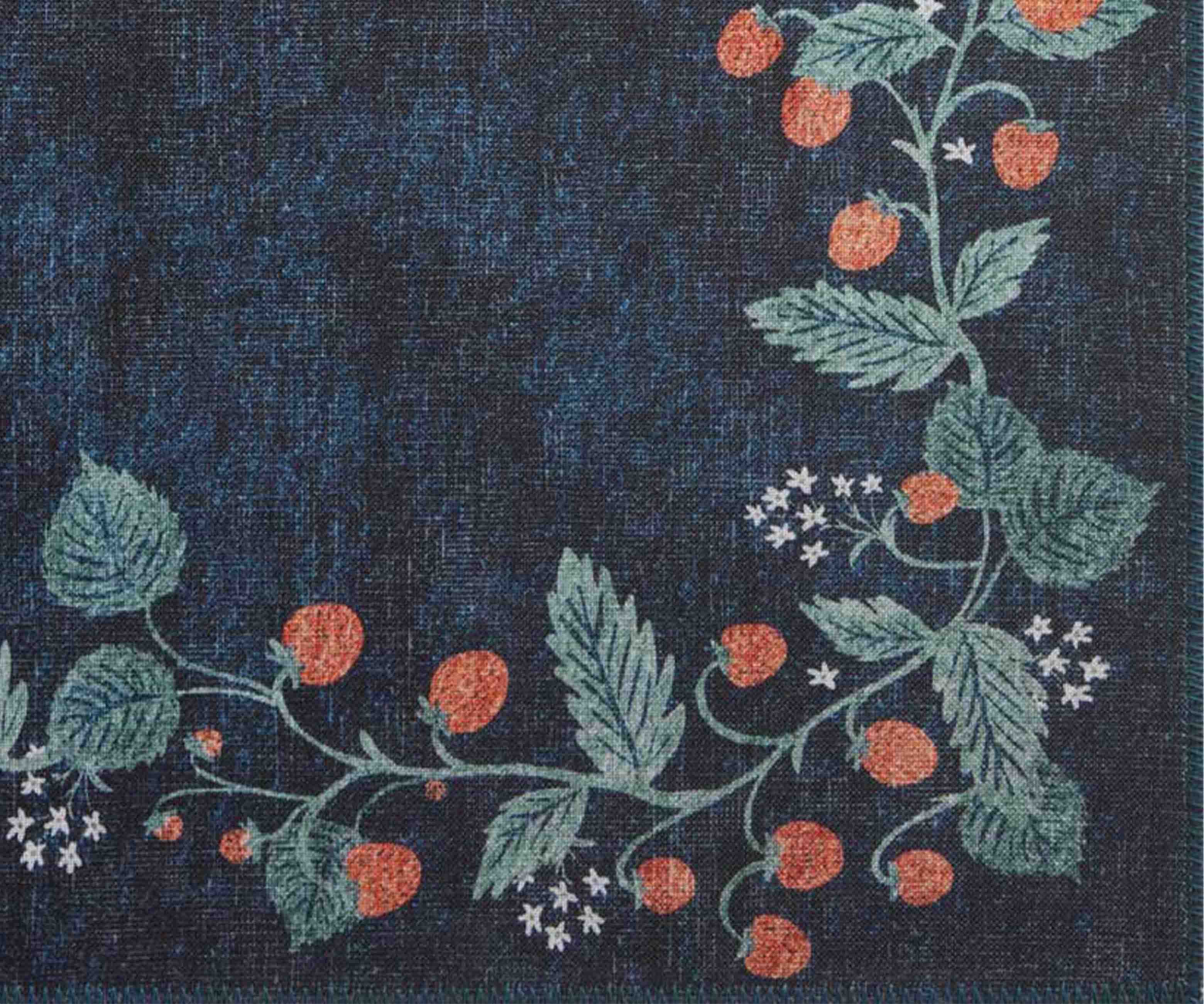 Atelier Strawberries Non-Slip Rug - Navy - Image 4
