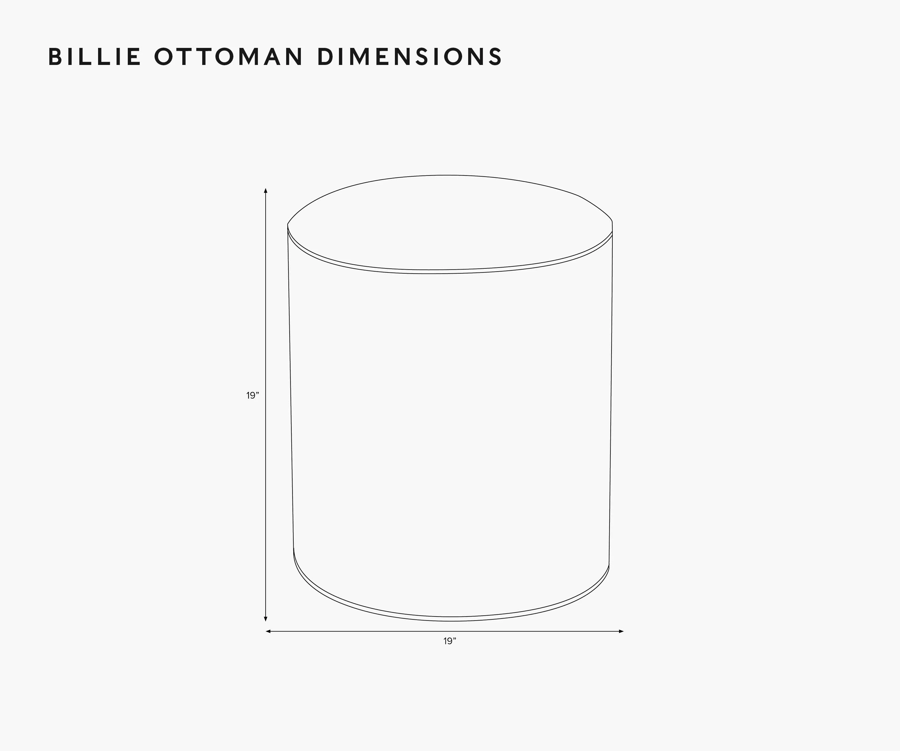 Billie Ottoman - Peacock - Image 3