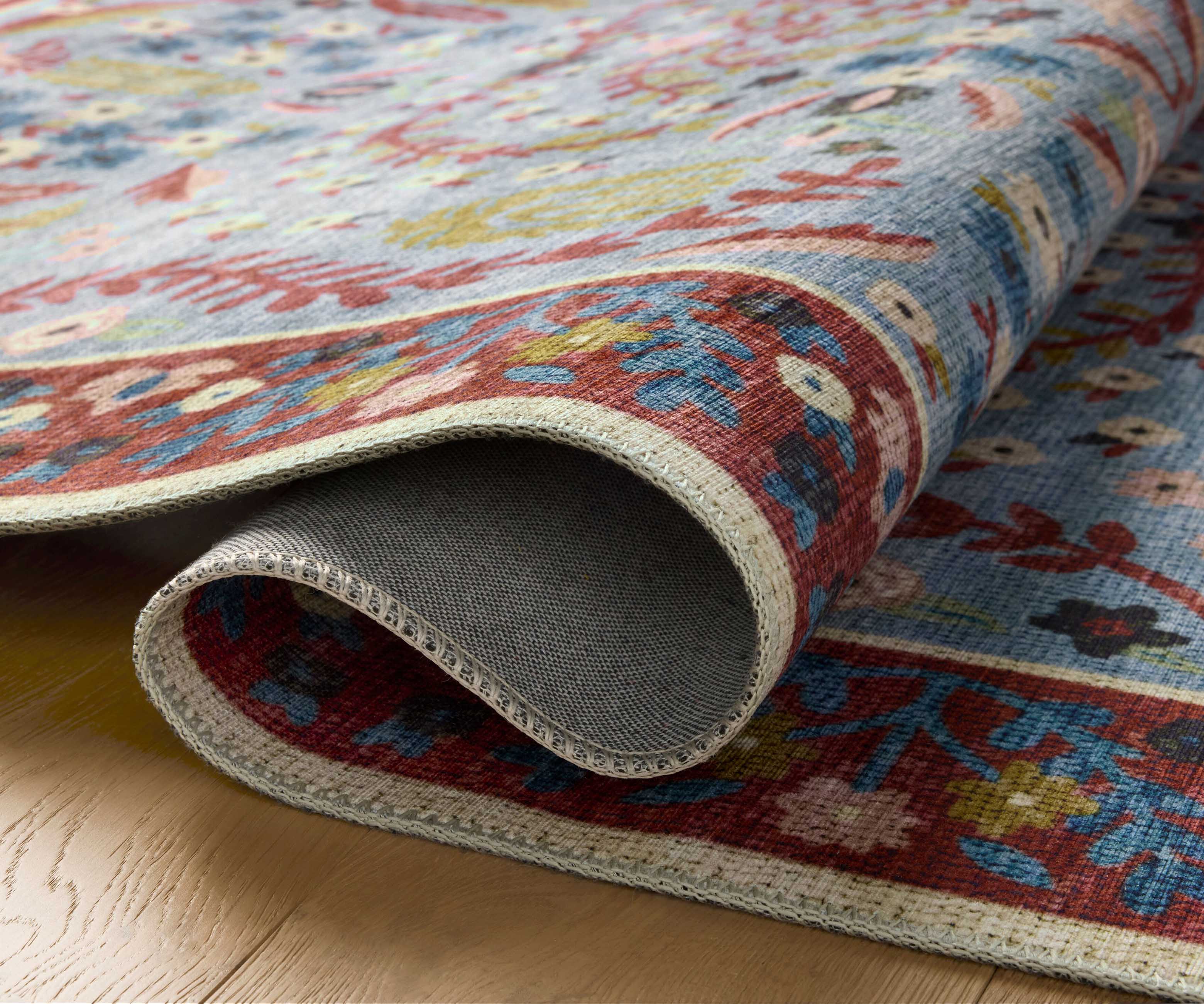 Canopy Edie Printed Rug - Red & Blue - Image 4