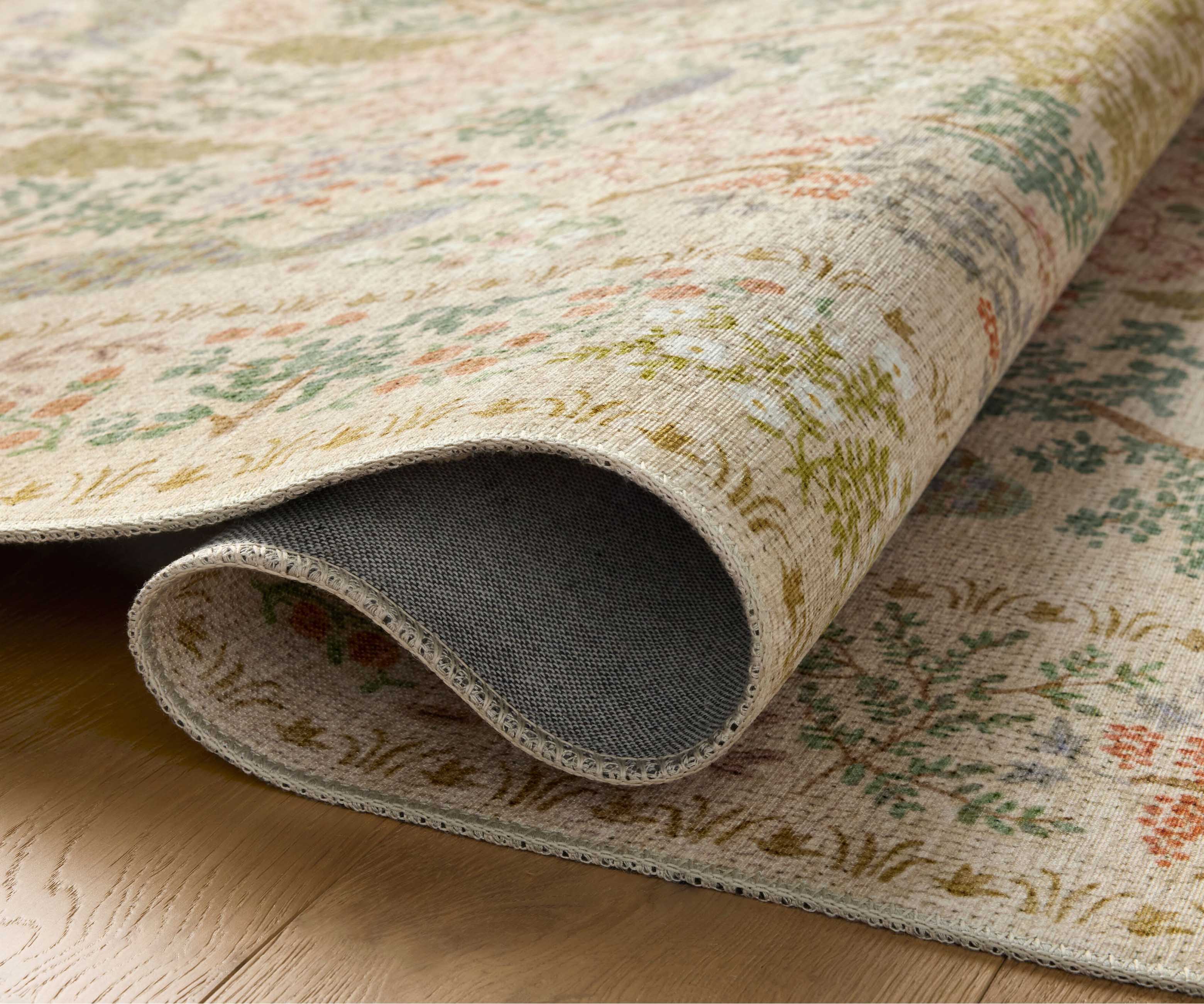 Canopy Peacock Forest Printed Rug - Cream - Image 4