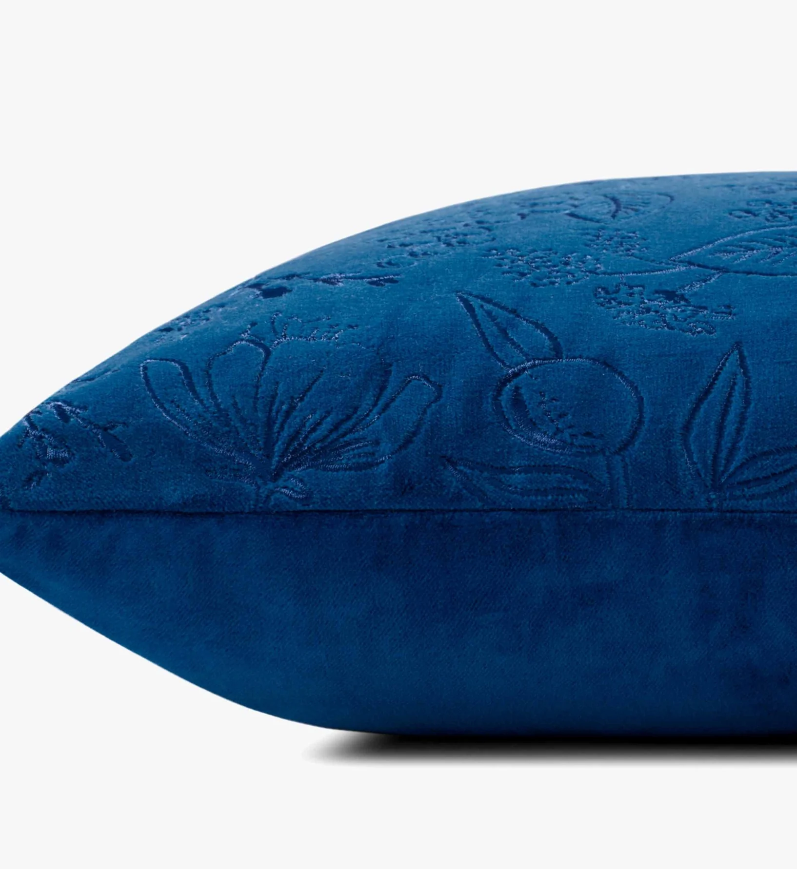 Colette Embroidered Pillow - Blue - Image 2