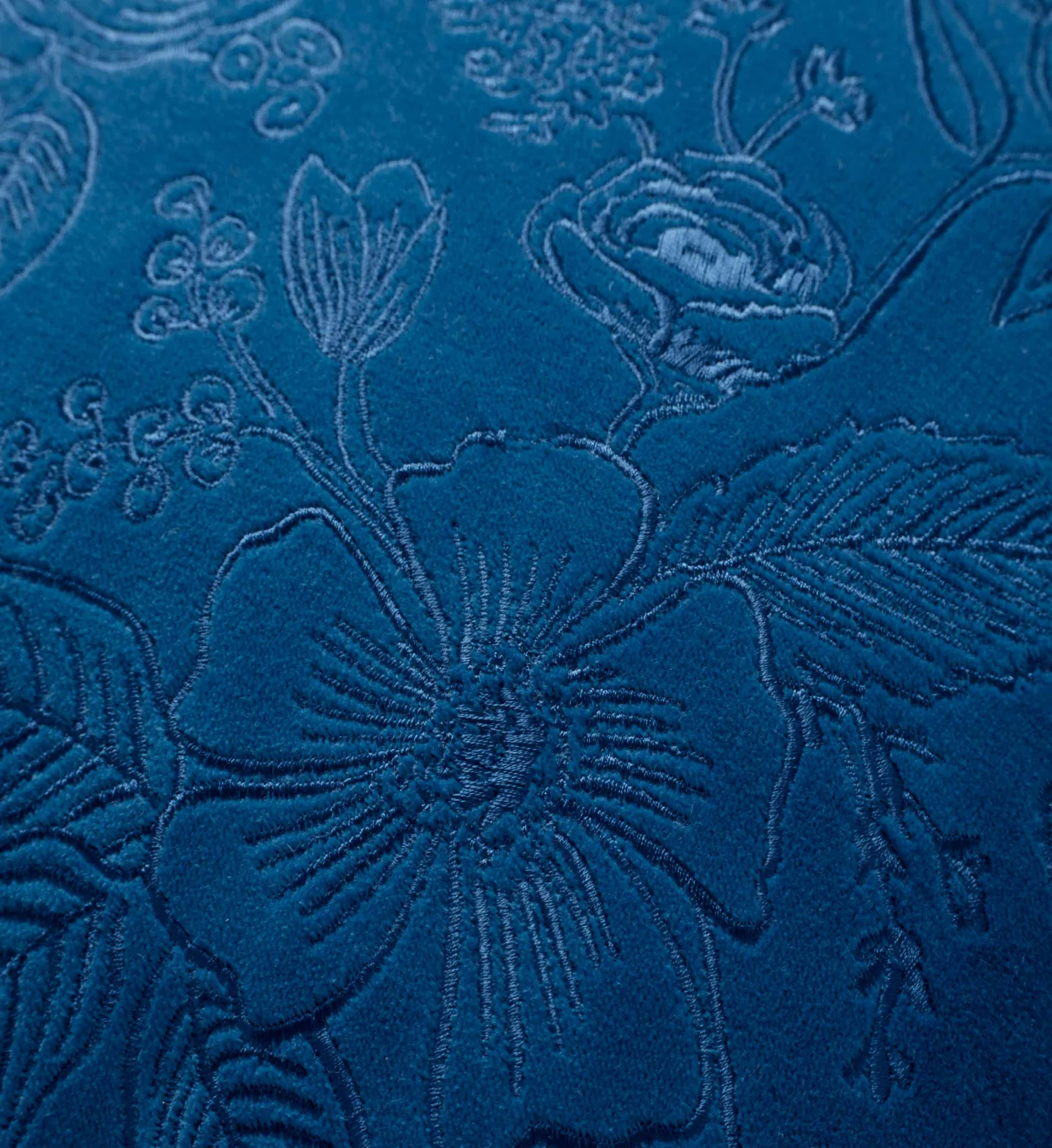 Colette Embroidered Pillow - Blue - Image 3