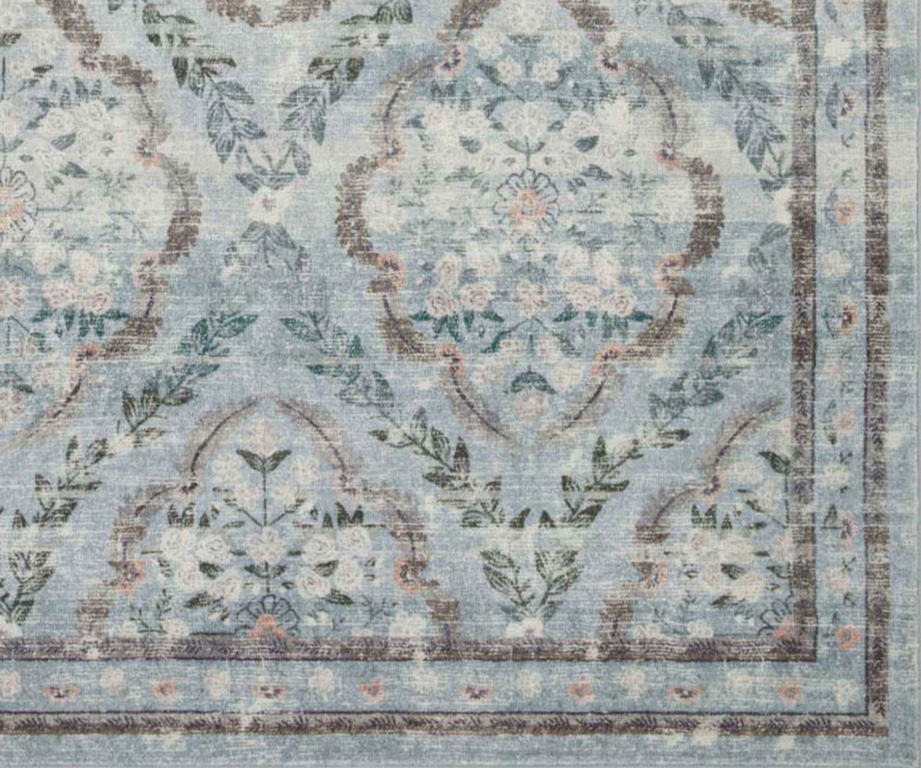 Courtyard Chateau Printed Rug - Blue - Image 10