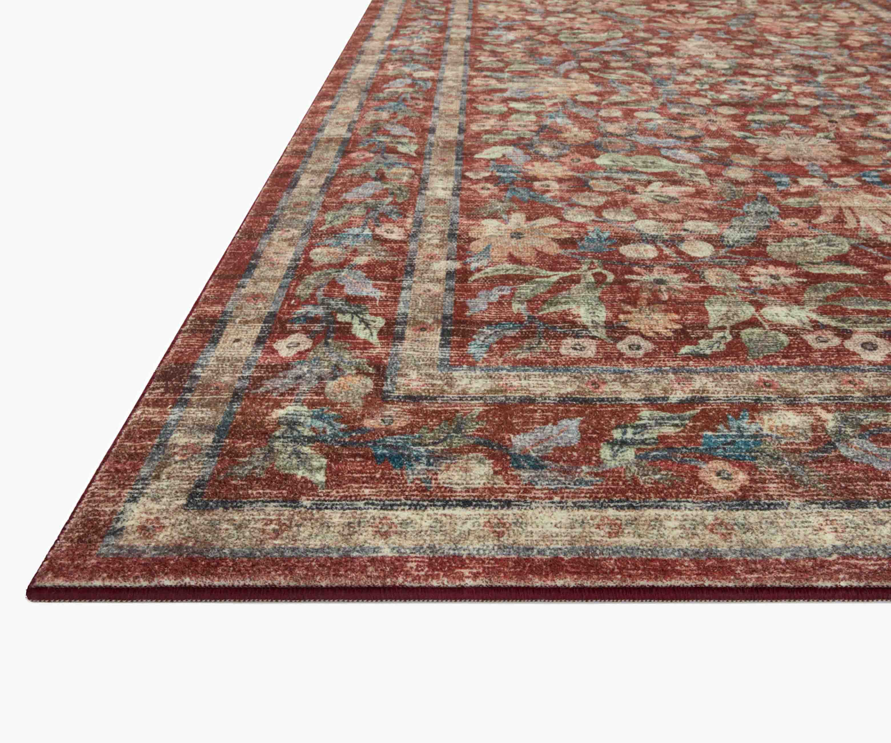 Courtyard Eve Printed Rug - Crimson - Image 6