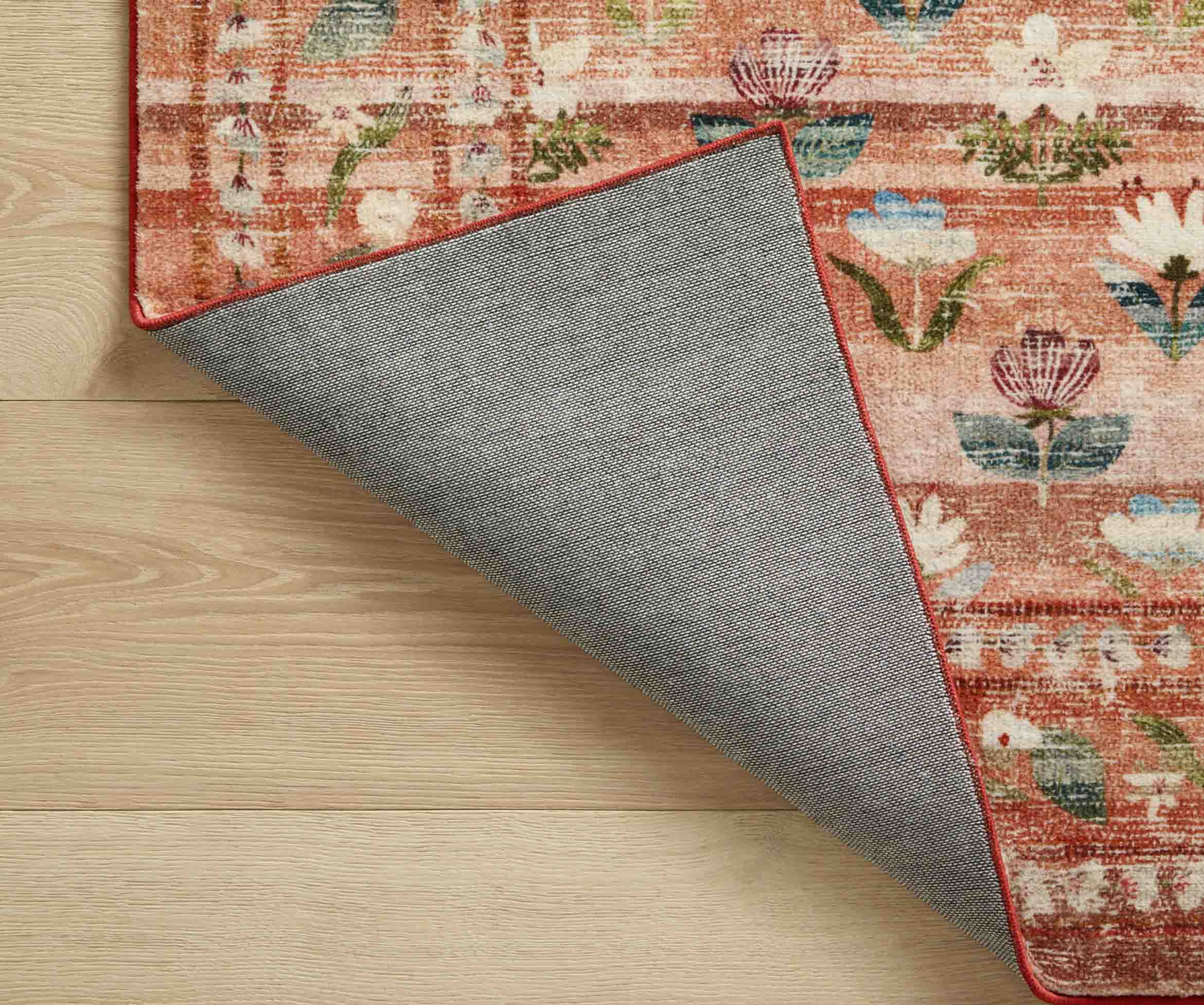 Courtyard Hadley Printed Rug - Terracotta - Image 6