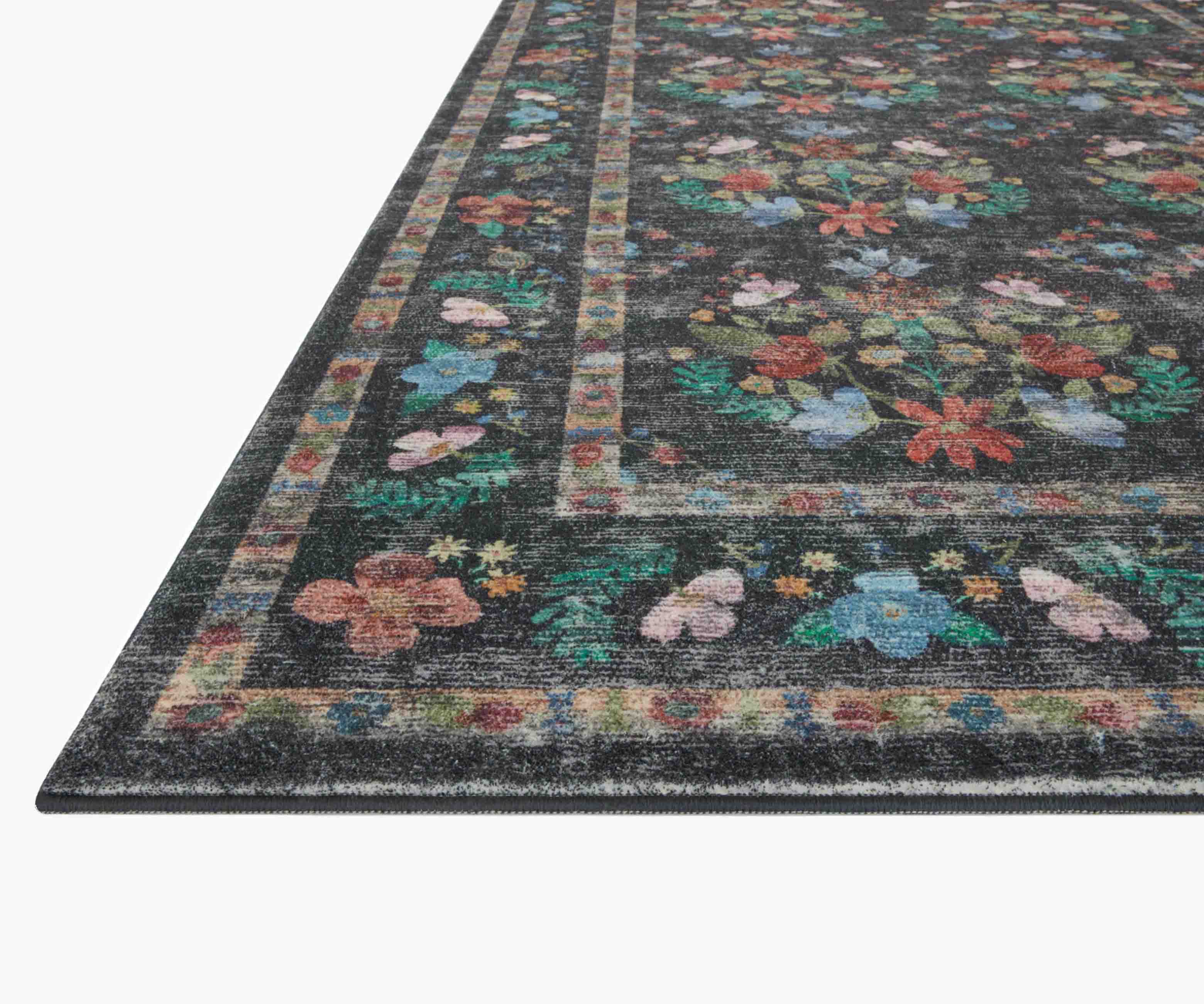 Courtyard Seville Printed Rug - Charcoal - Image 2