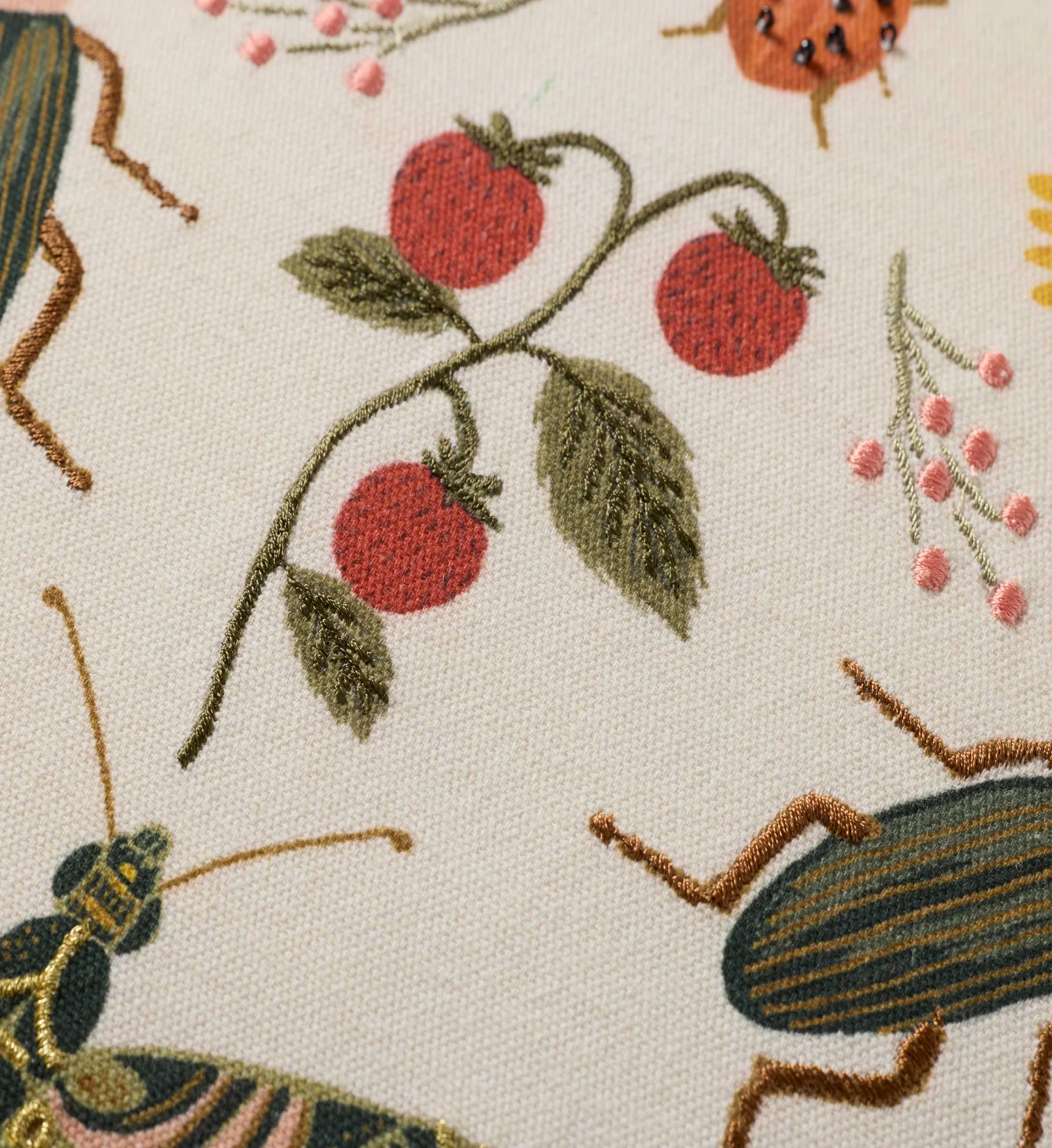 Curio Garden Embroidered Pillow - White - Image 3
