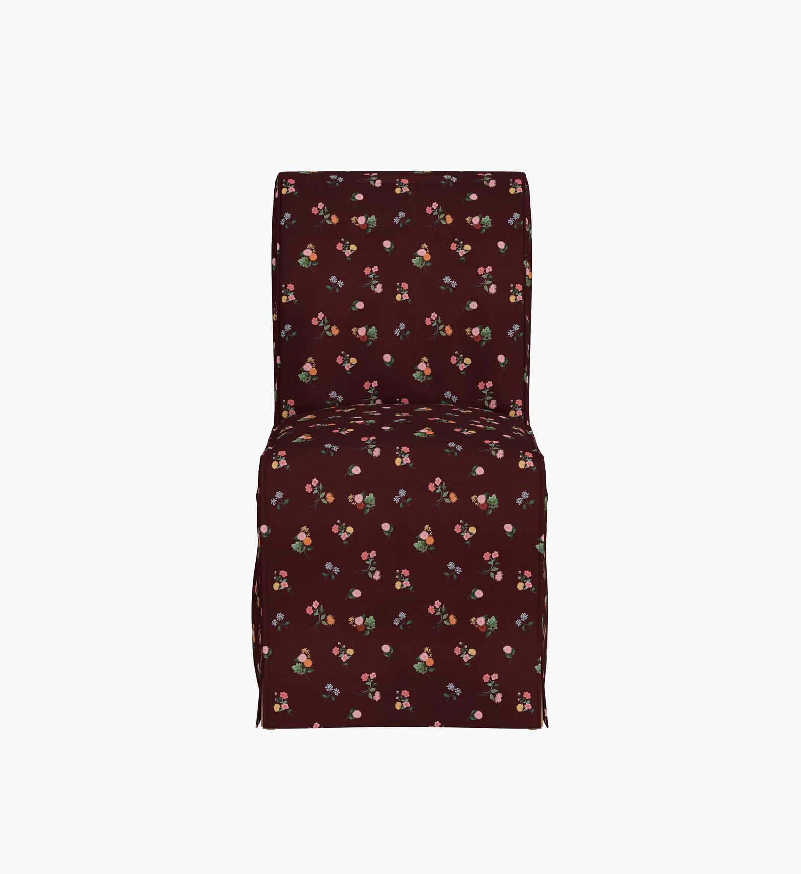 Frances Slipcover - Ditsy Dahlia Burgundy - Image 3