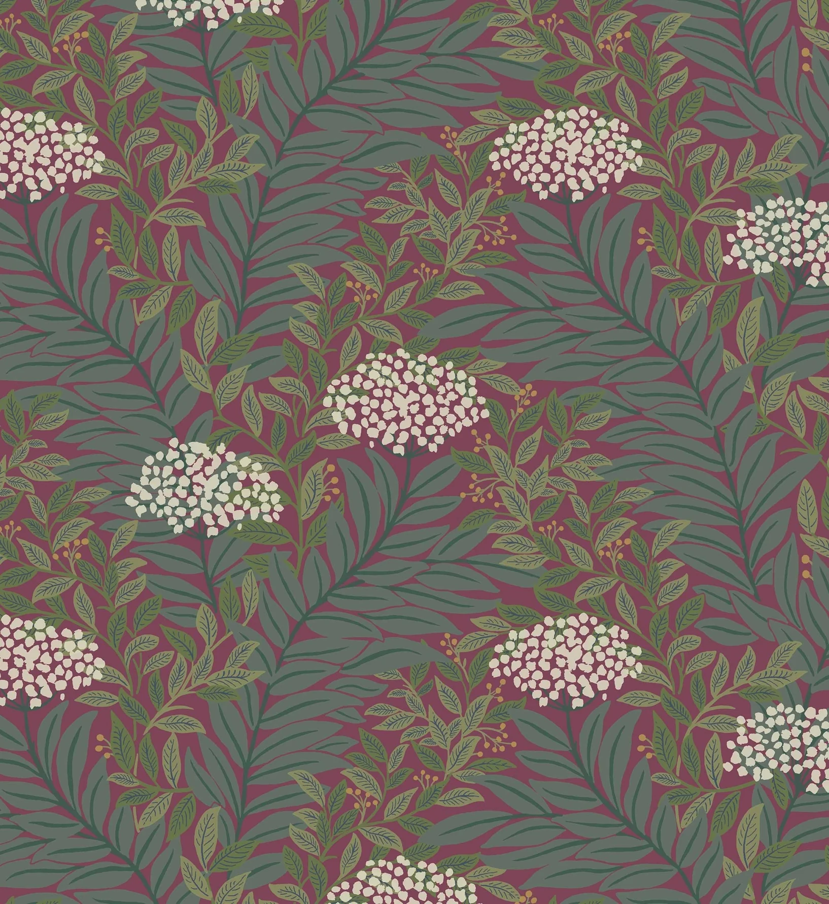 Highgrove Wallpaper - Burgundy - Image 3