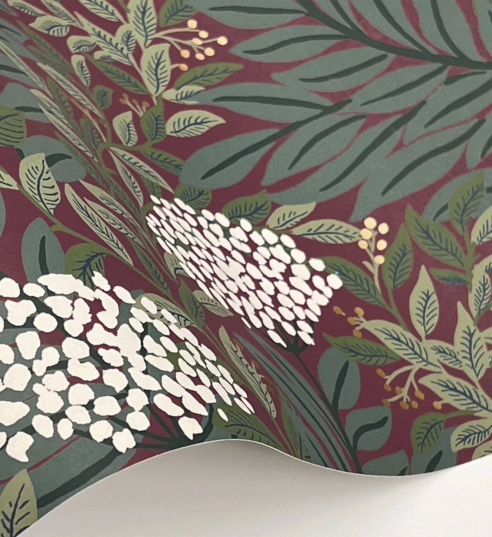Highgrove Wallpaper - Burgundy - Image 4