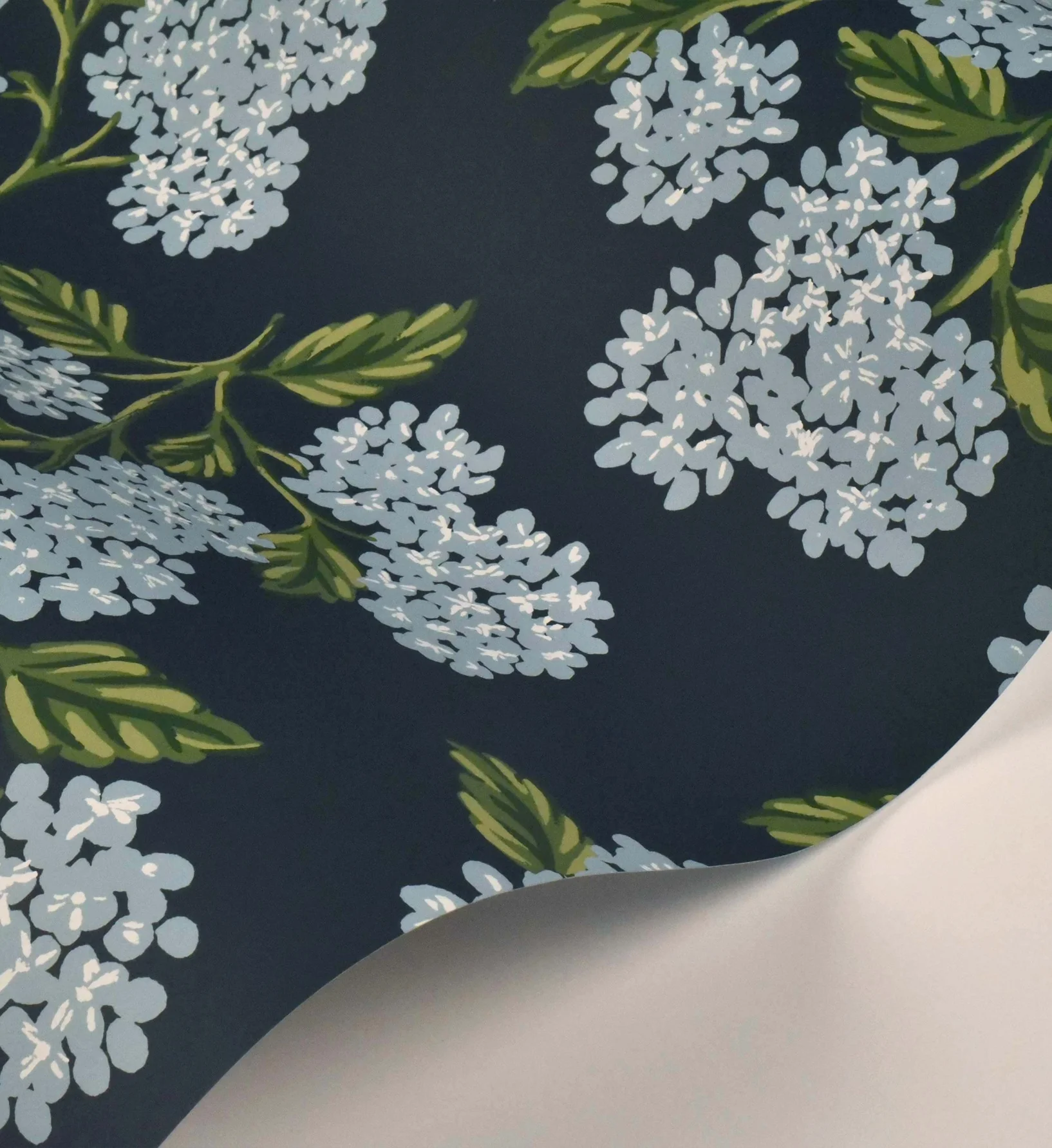 Hydrangea Wallpaper - Navy - Image 4
