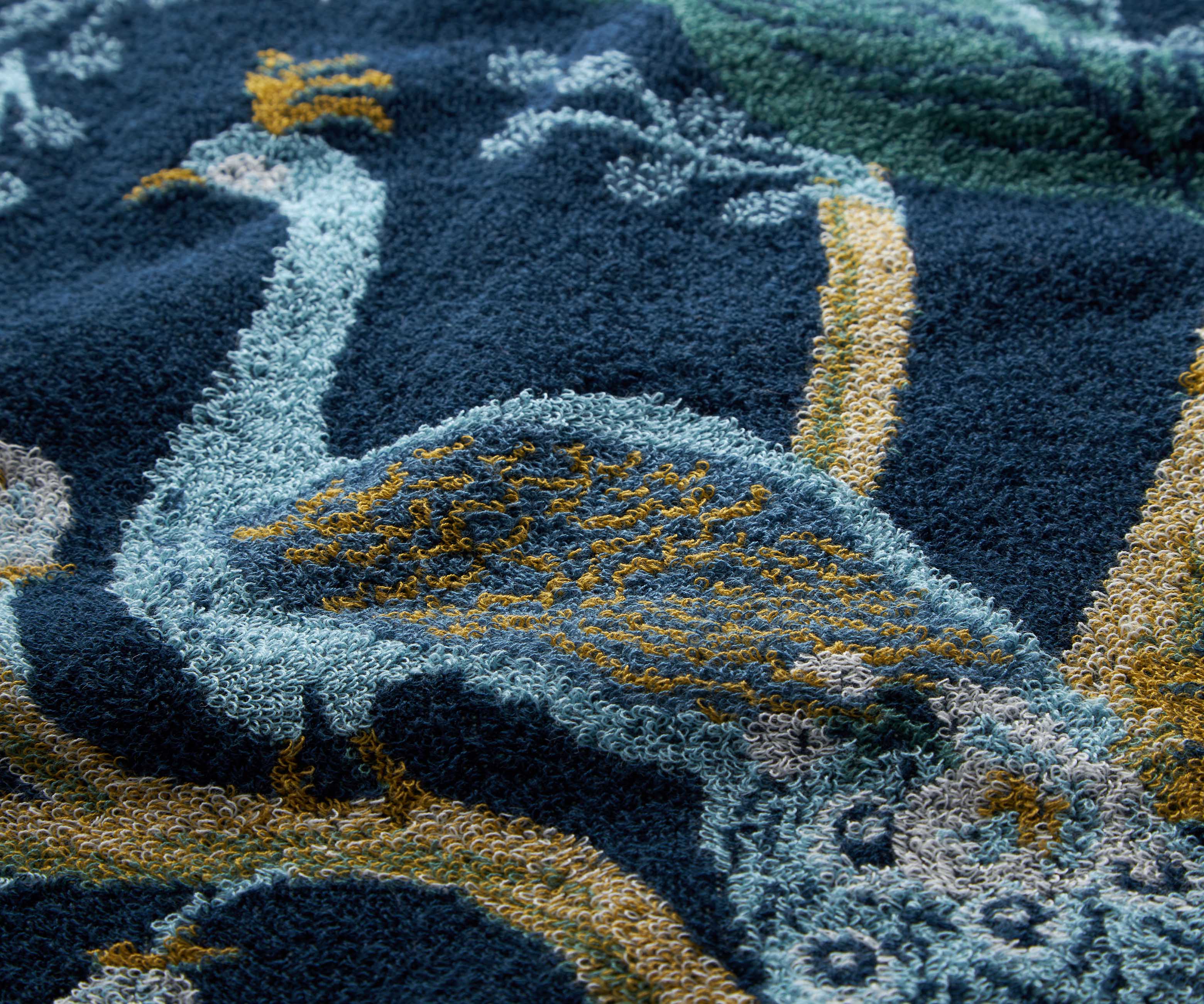 Jacquard Bath Towel - Peacock - Image 4
