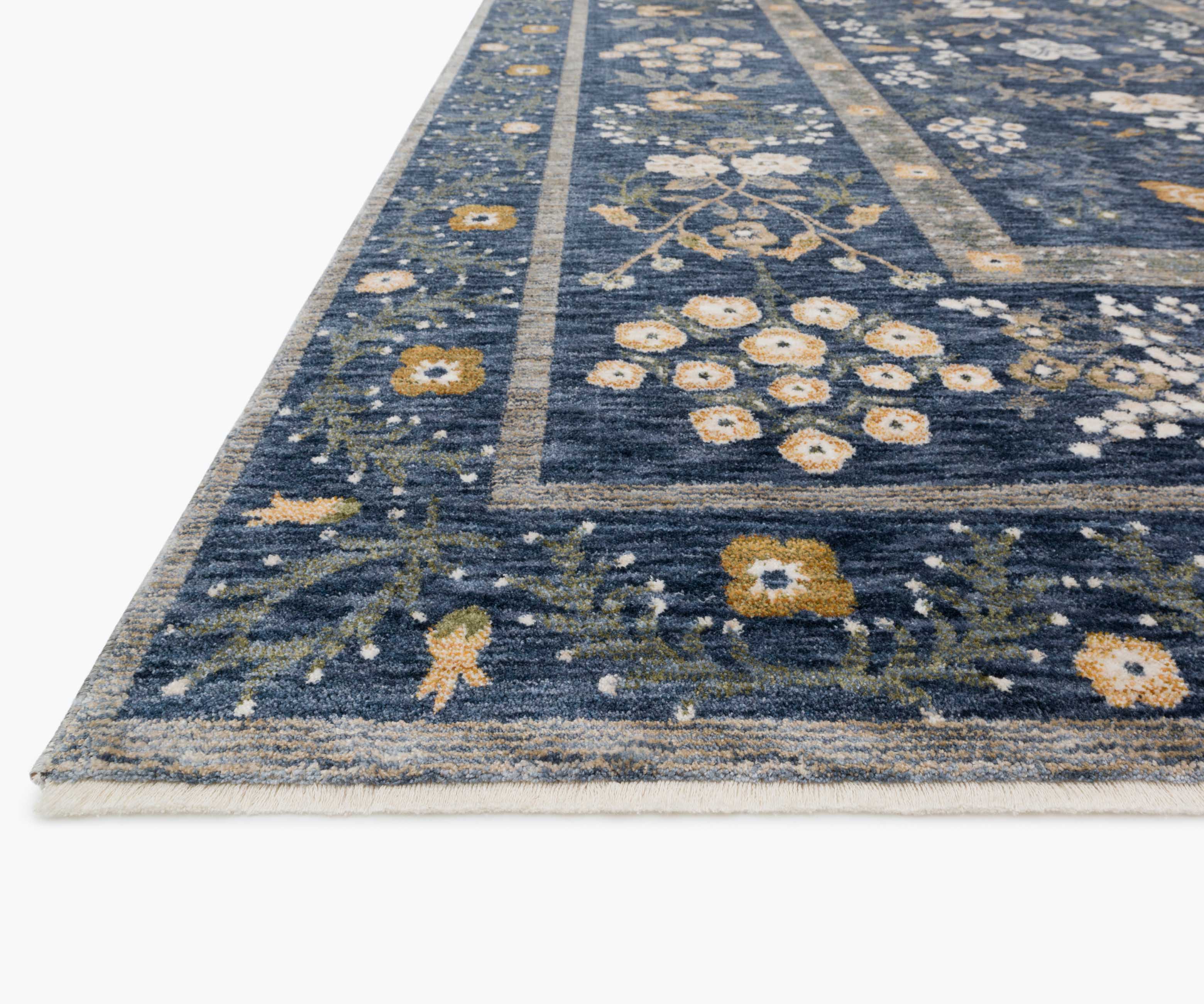 Kismet Arabesque Power Loomed Rug - Navy - Image 2