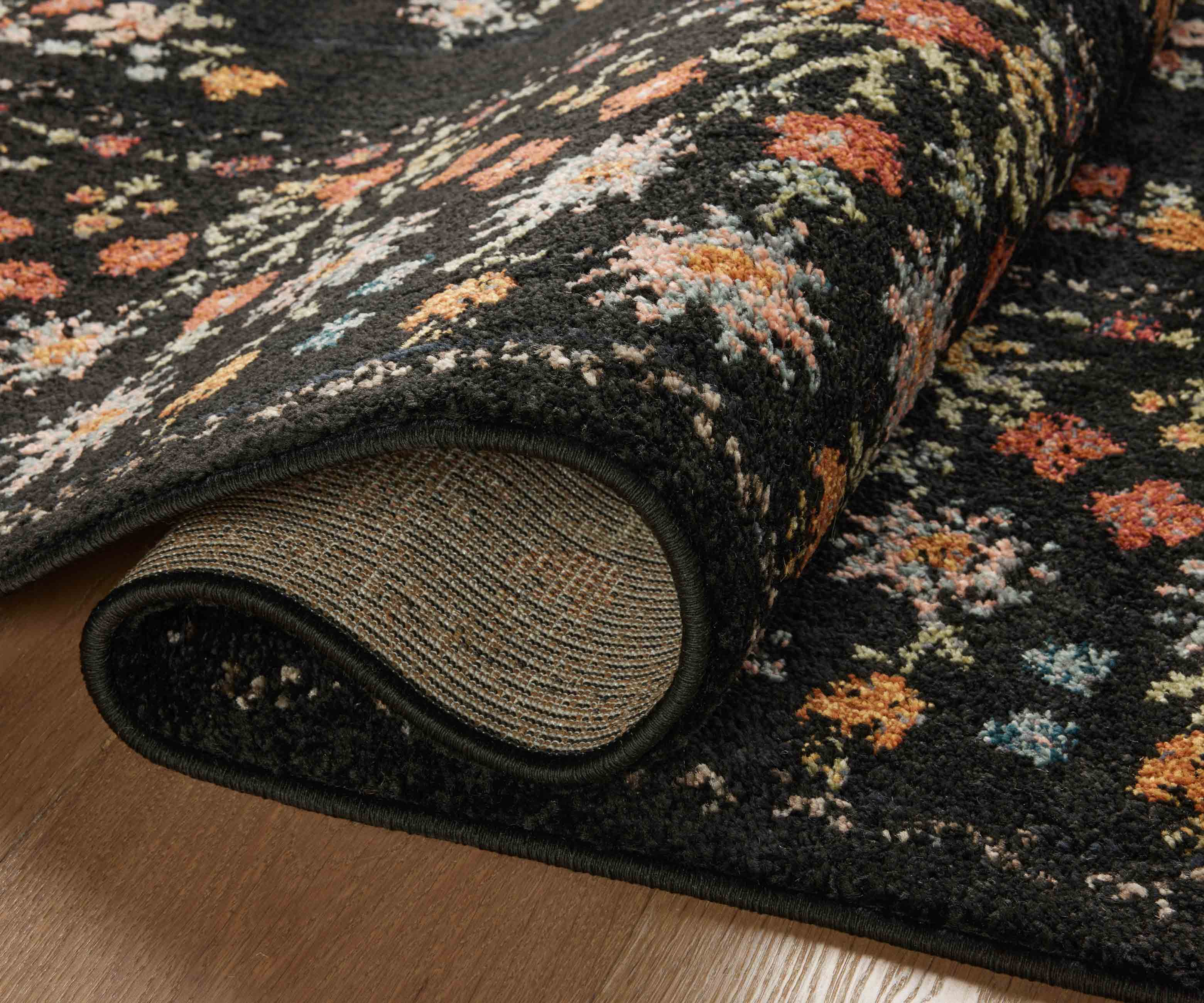Laurel Eleanor Power Loomed Rug - Black - Image 8