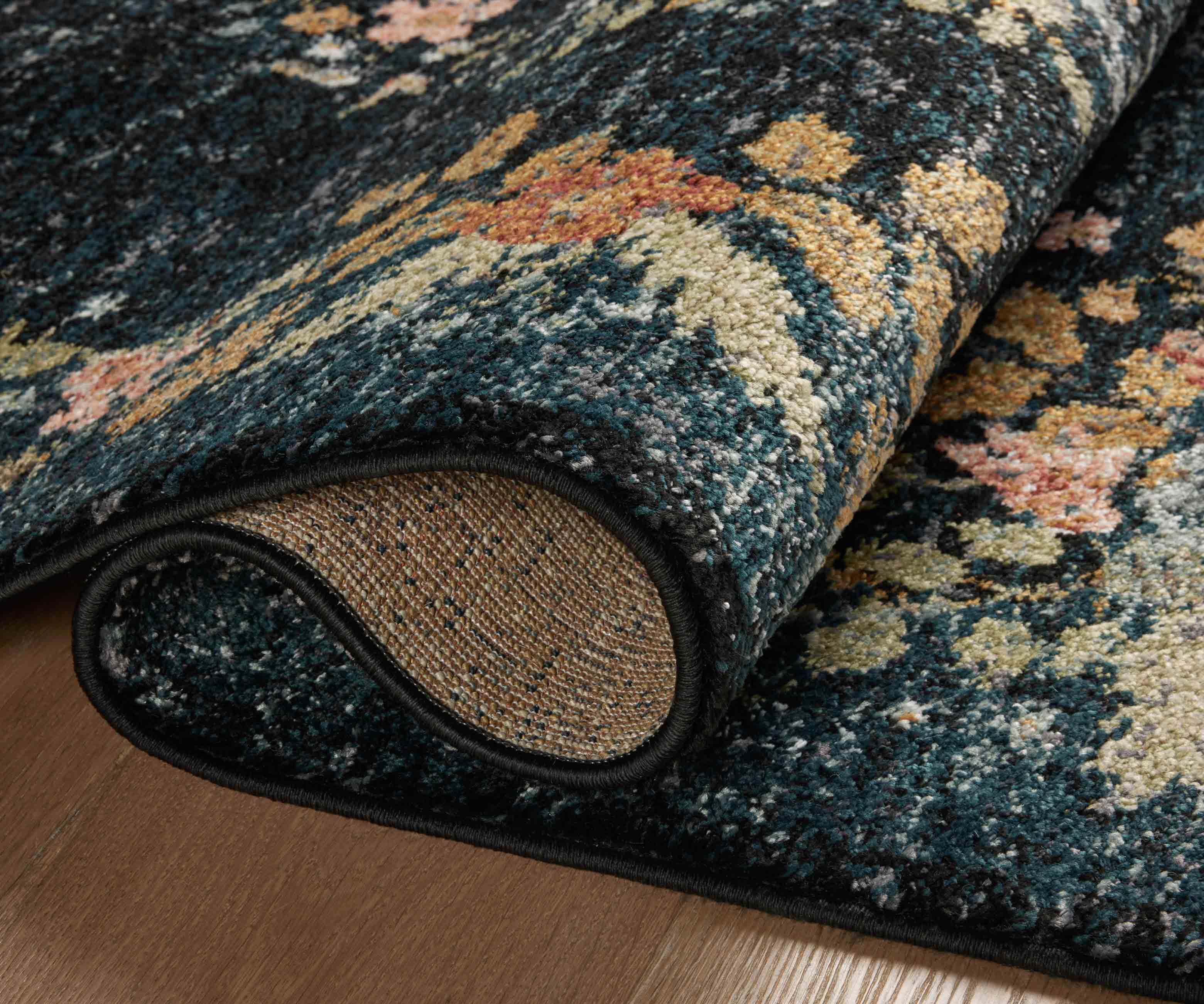 Laurel Strawberry Fields Medallion Power Loomed Rug - Navy - Image 4