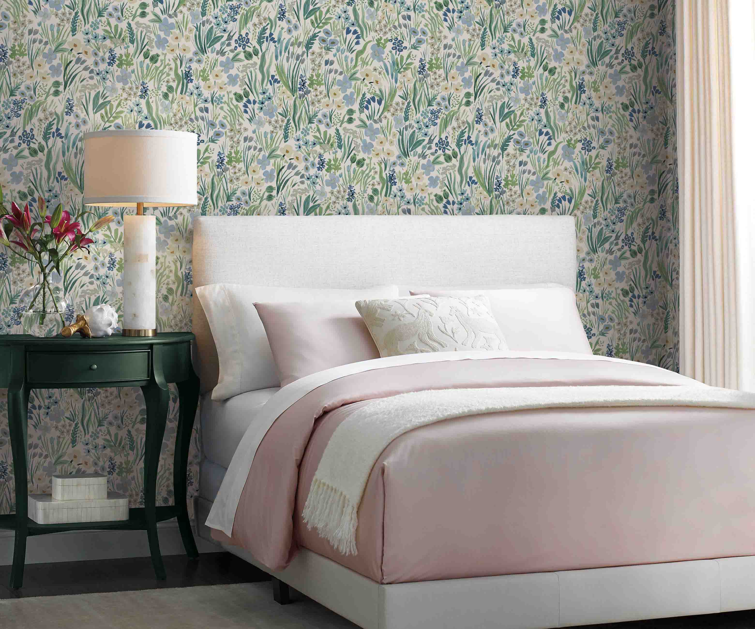 Lea Peel & Stick Wallpaper - Indigo - Image 2