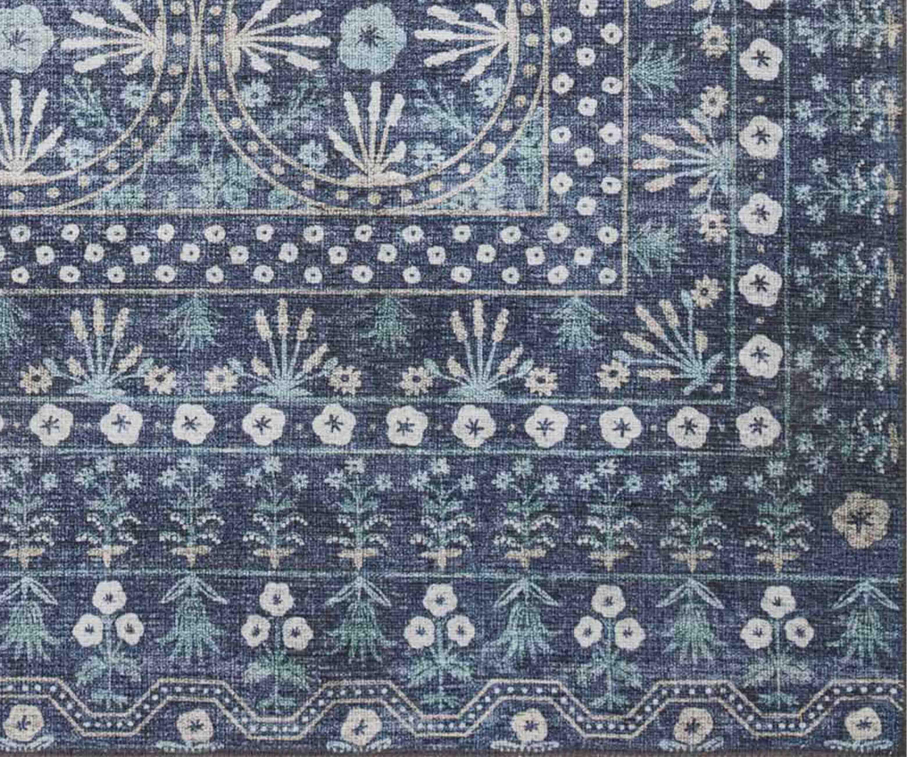 Maison Rosette Power Loomed Rug - Blue - Image 4