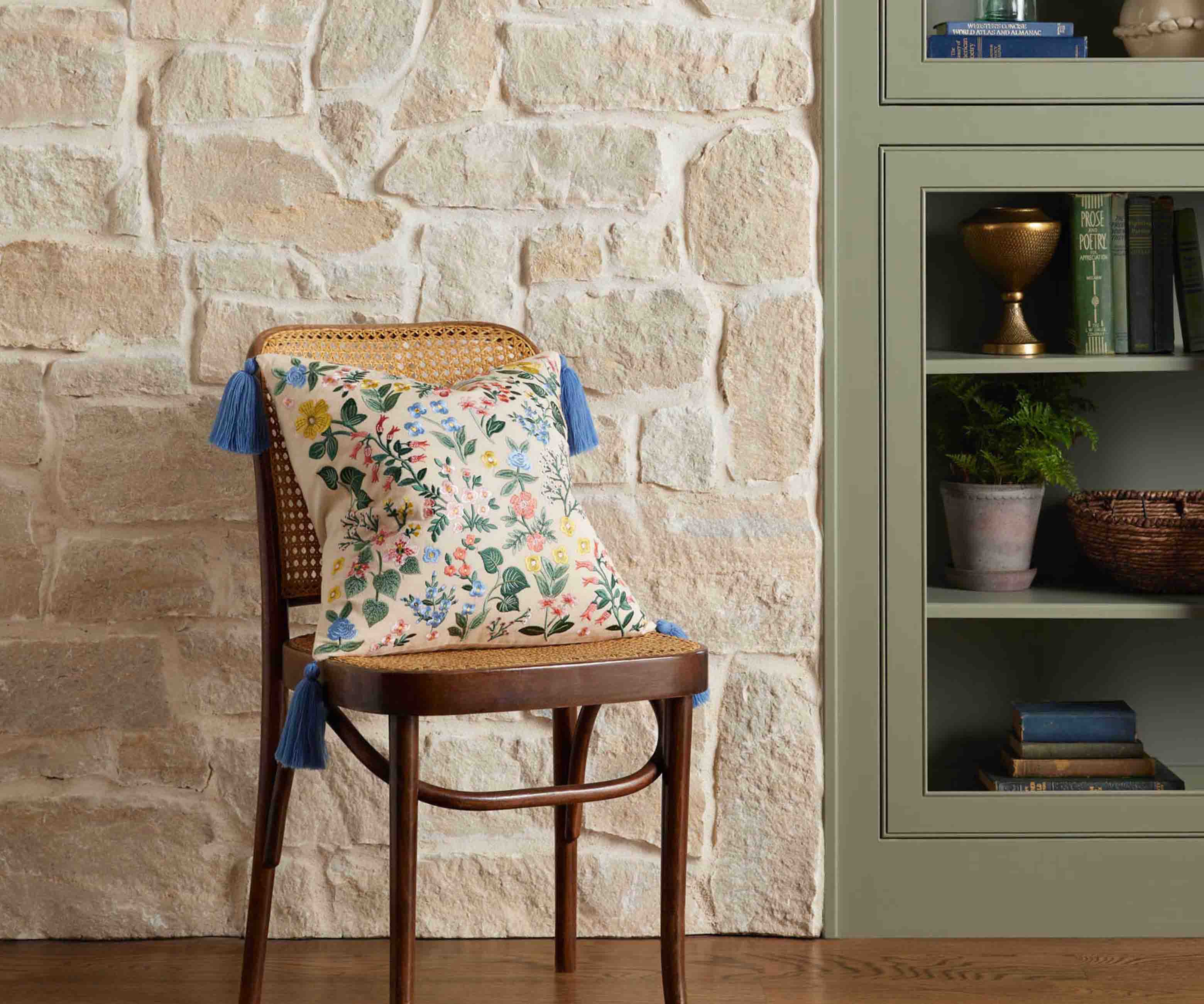 Mayfair Embroidered Pillow - Cream - Image 3
