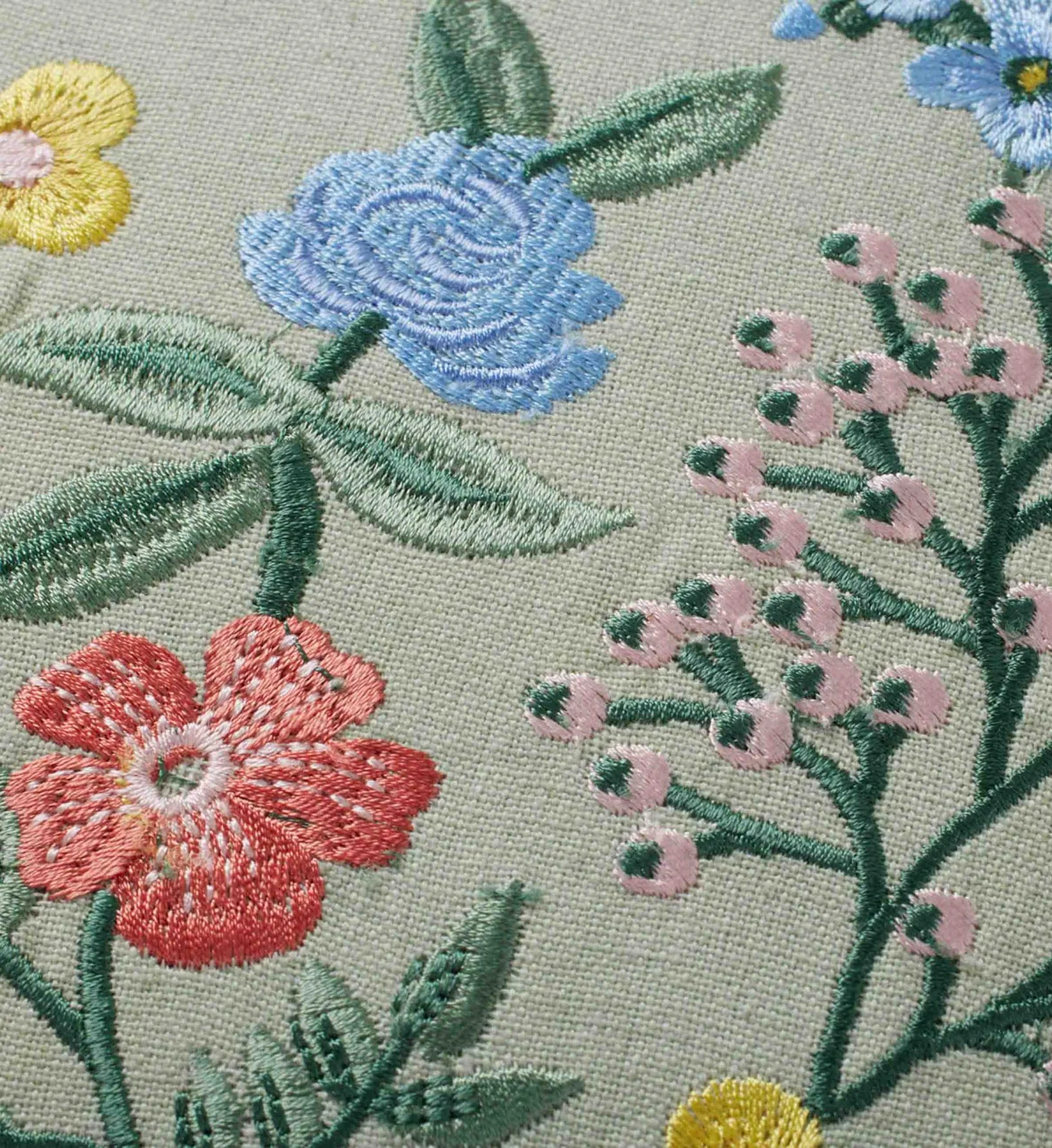 Mayfair Embroidered Pillow - Mint - Image 2