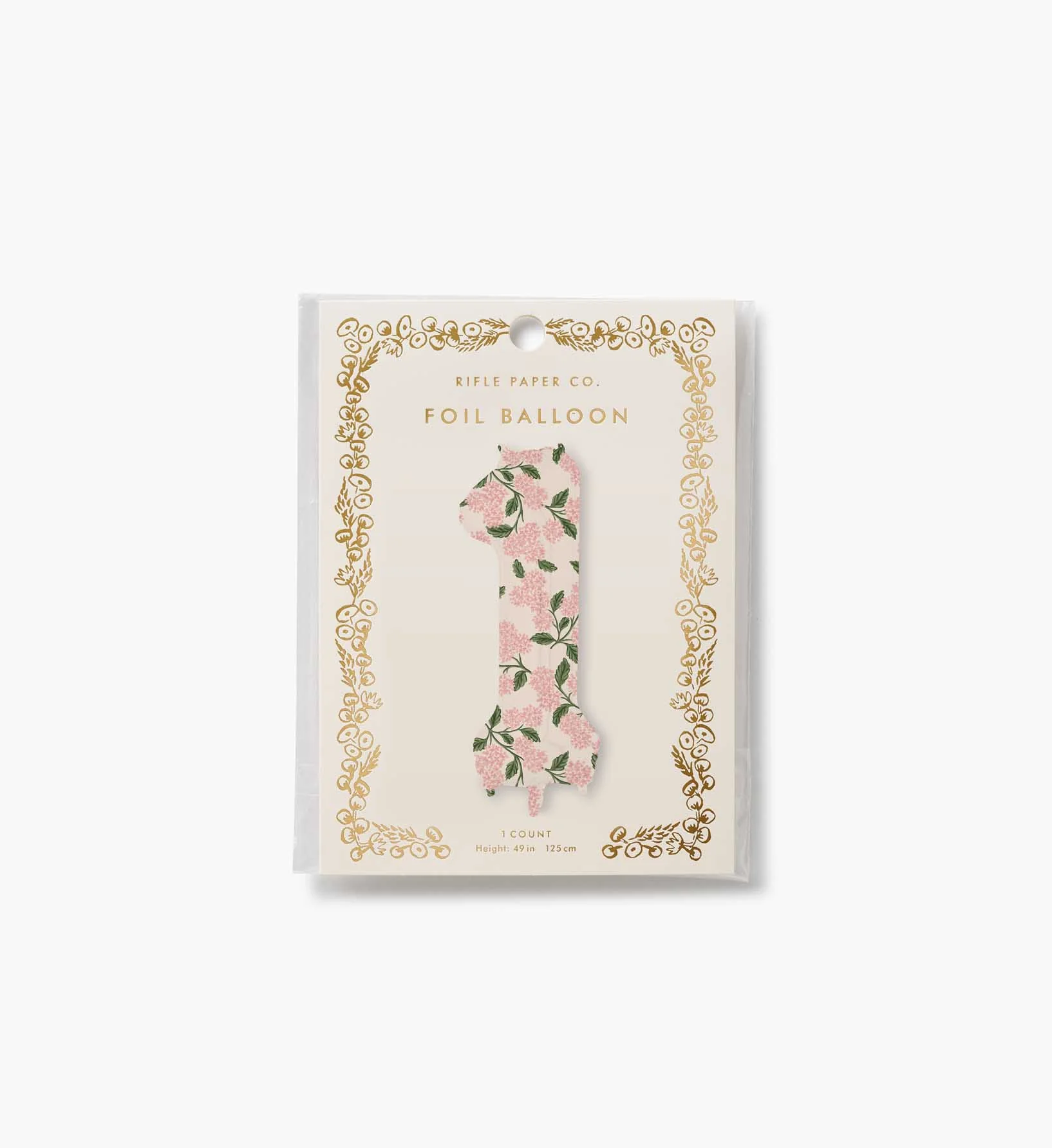 Numbered Foil Balloon - Pink Hydrangea - Image 2