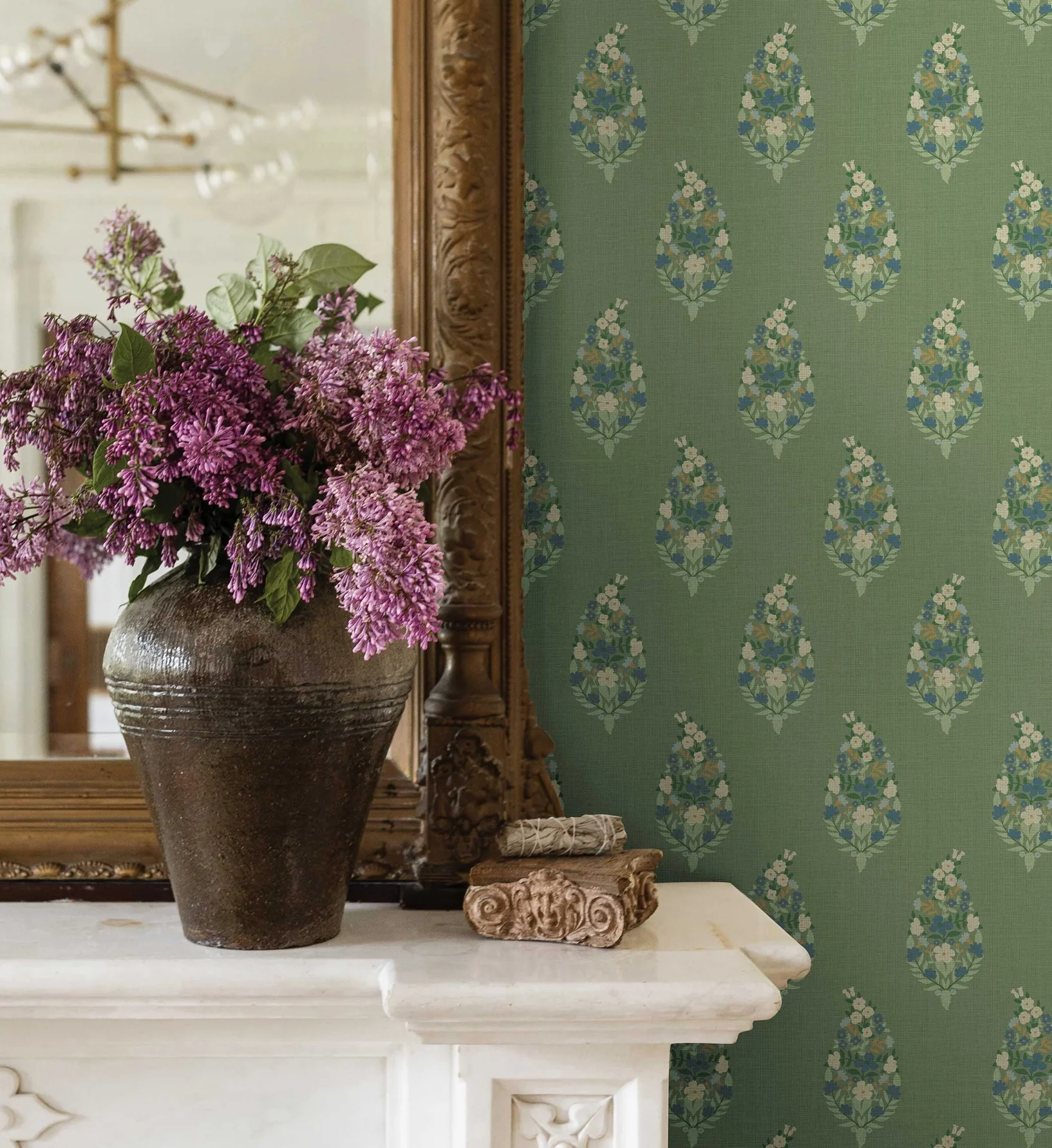 Paisley Wallpaper - Green - Image 4