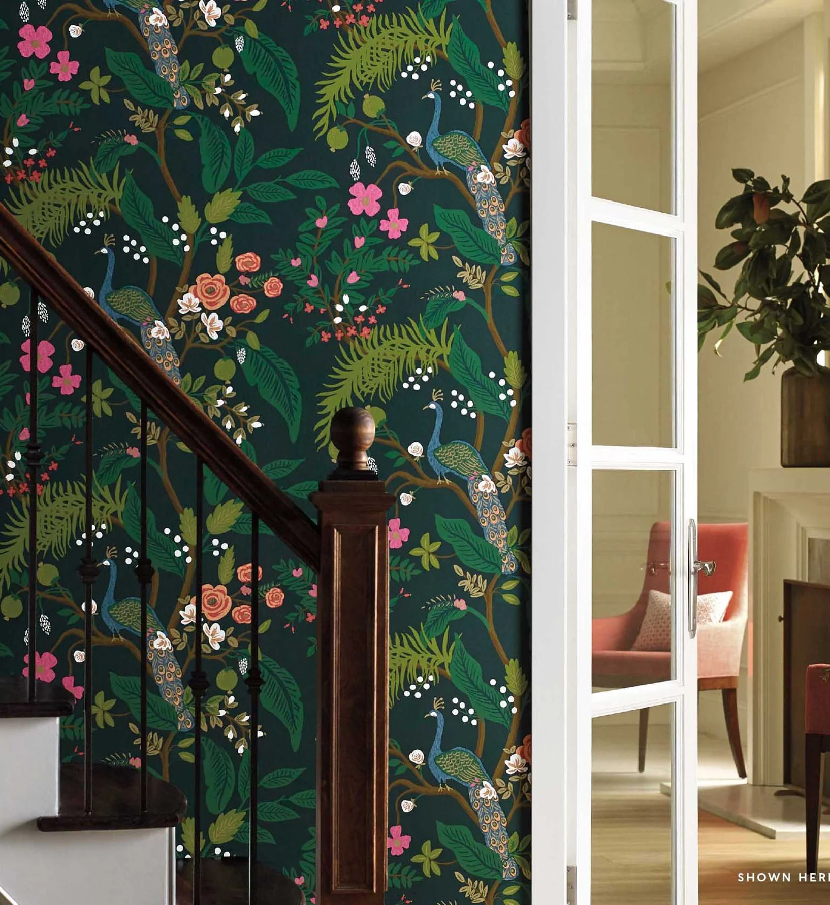 Peacock Wallpaper - Linen - Image 2