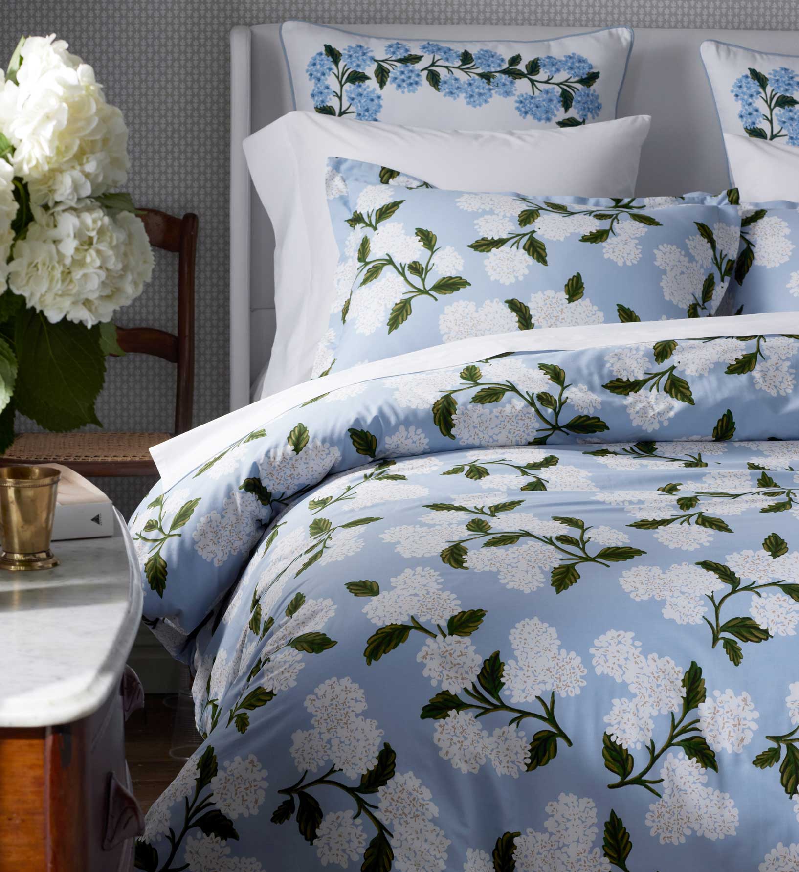 Percale Duvet Cover - Hydrangea - Image 4