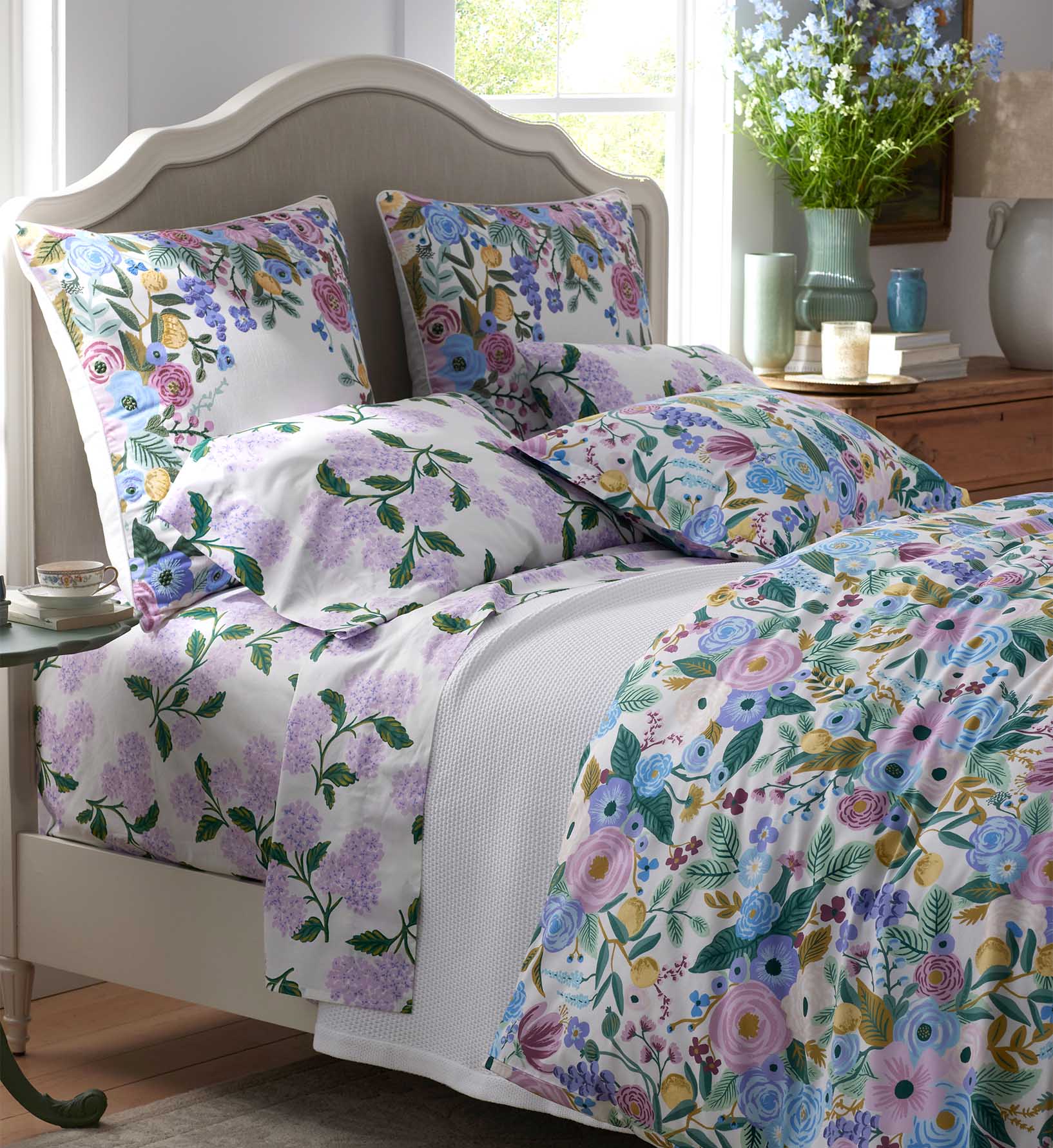 Percale Fitted Sheet - Hydrangea Lilac - Image 2
