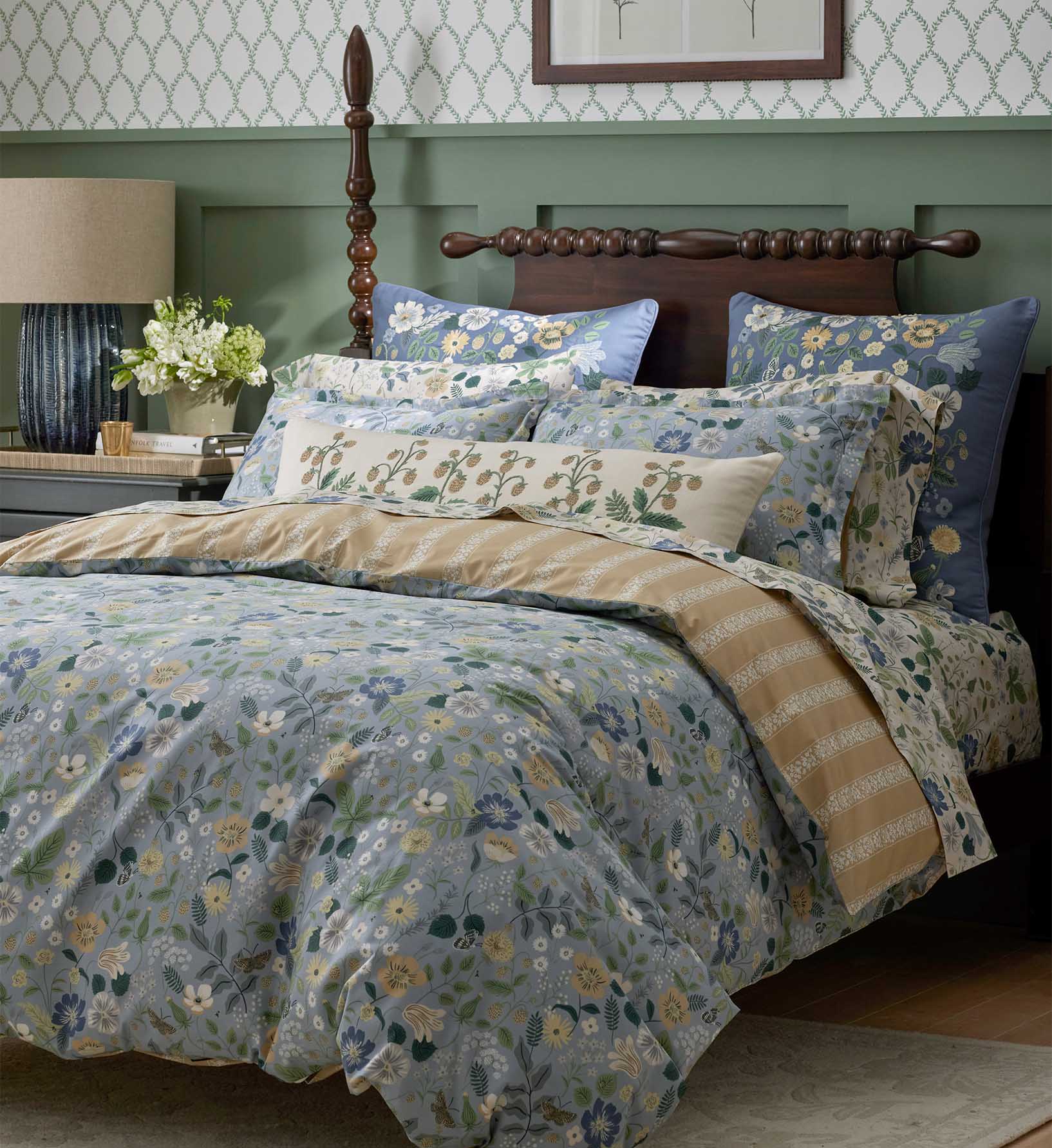 Percale Fitted Sheet - Strawberry Fields Beige - Image 4