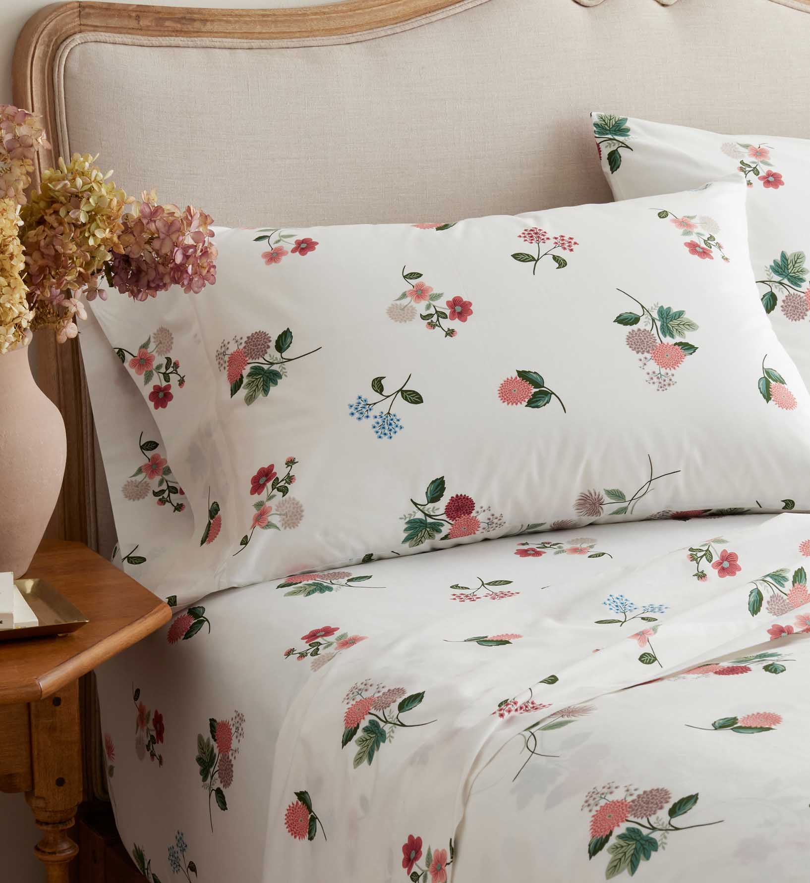 Percale Sheet Set - Ditsy Dahlia Ivory - Image 2
