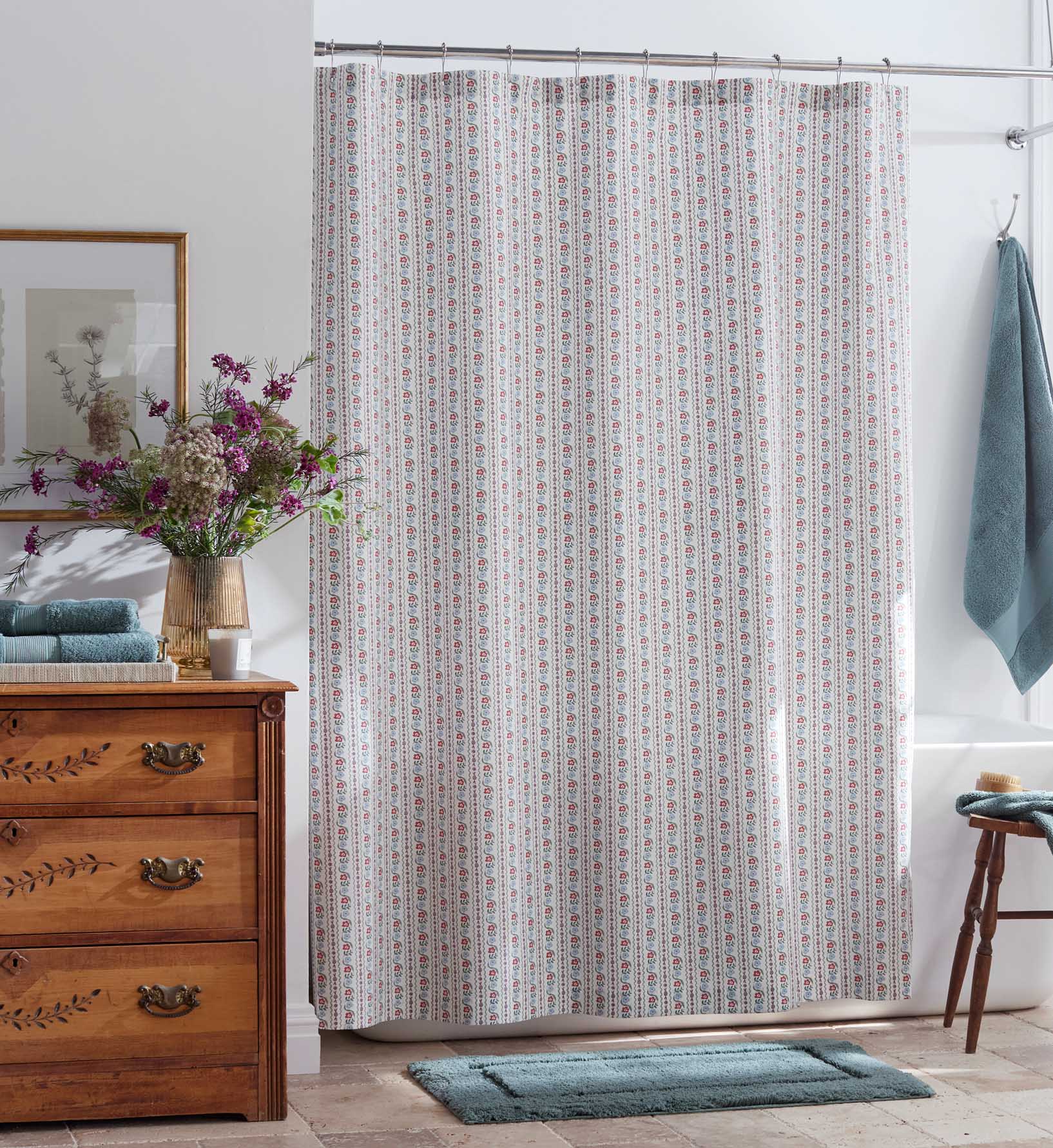 Percale Shower Curtain - Delphine - Image 2