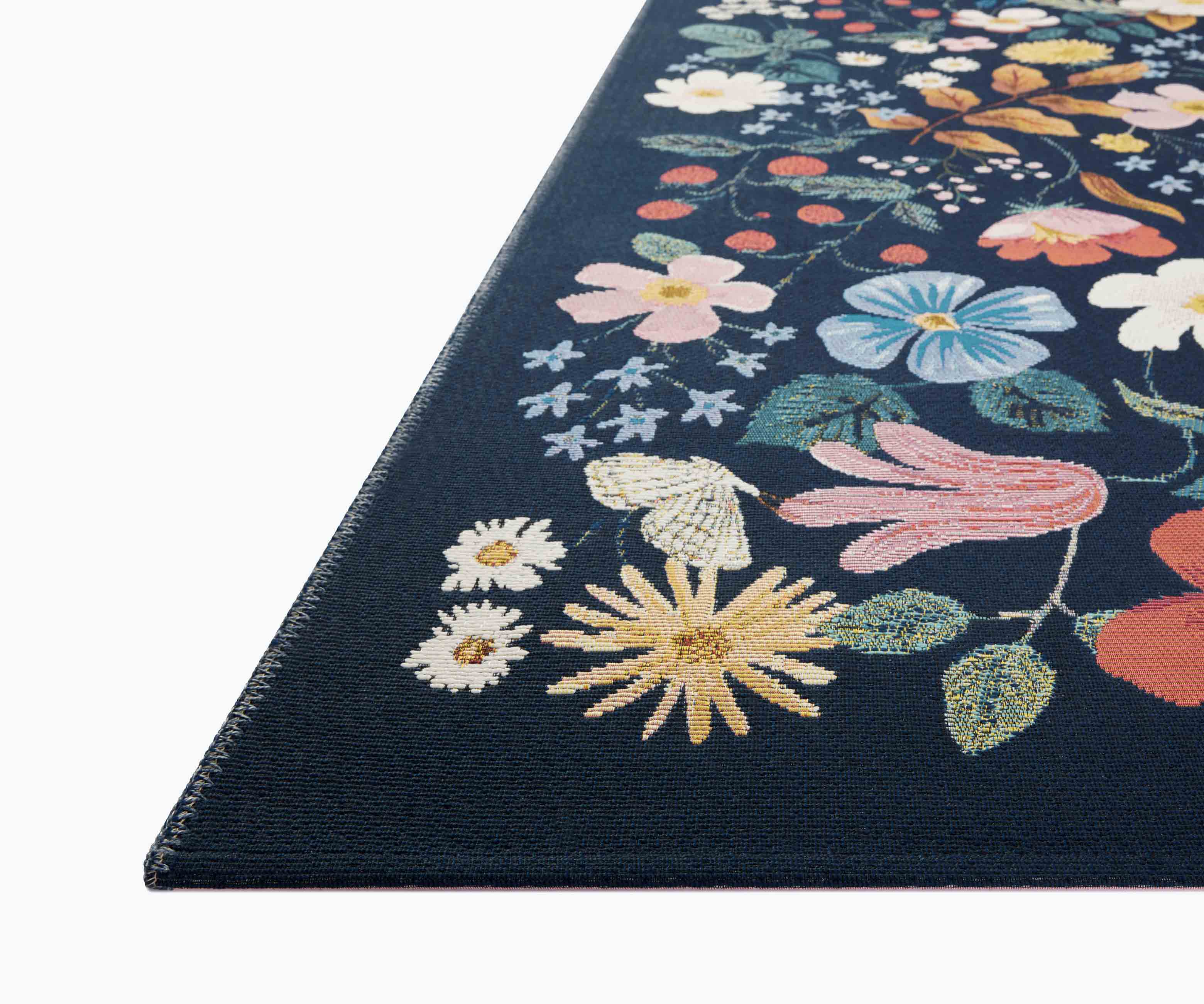 Perennial Strawberry Fields Power Loomed Rug - Black - Image 3