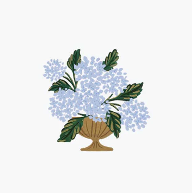 Floral Personalized Stationery - Hydrangea Vase - Image 2