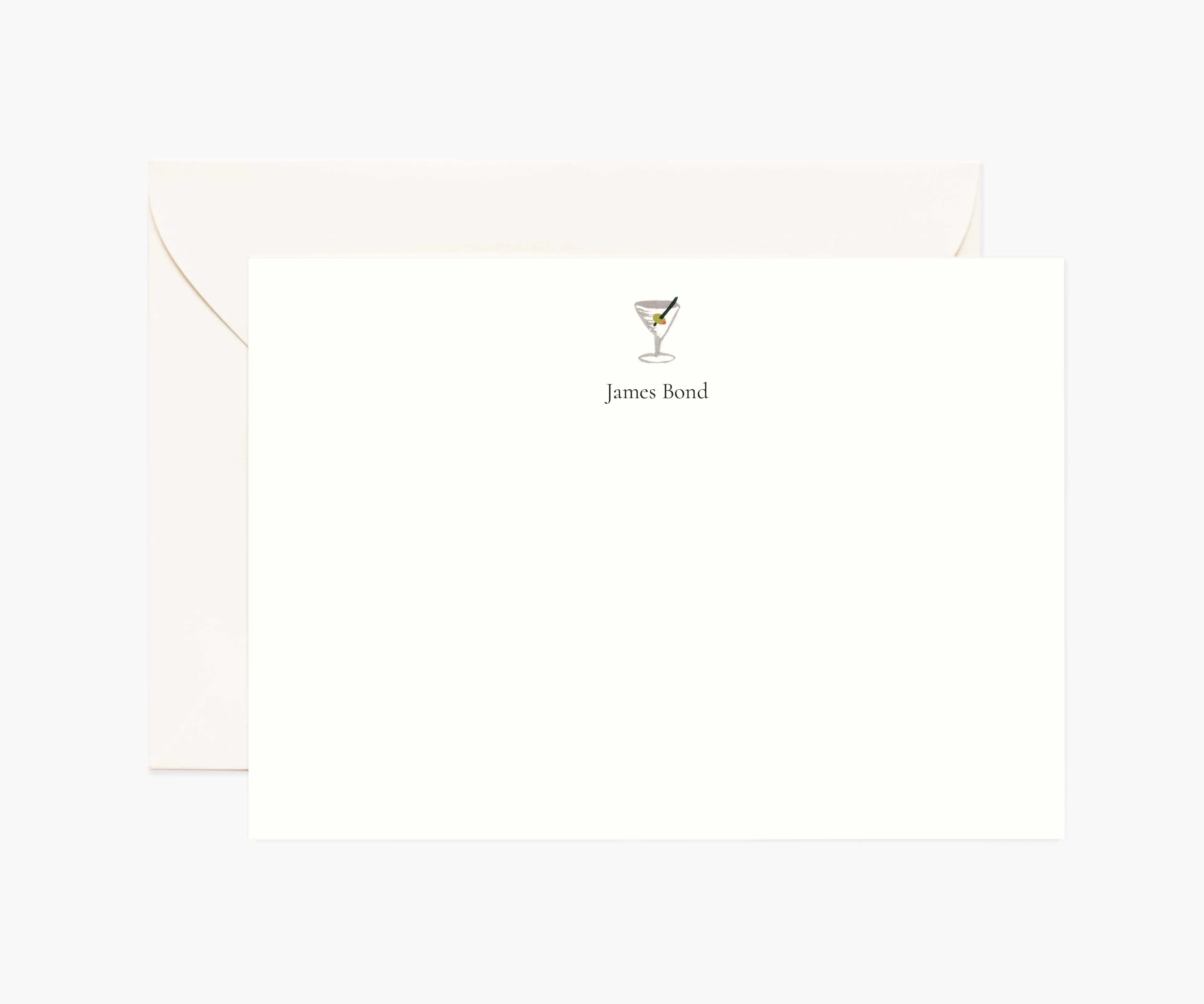Food & Drink Personalized Stationery - Martini