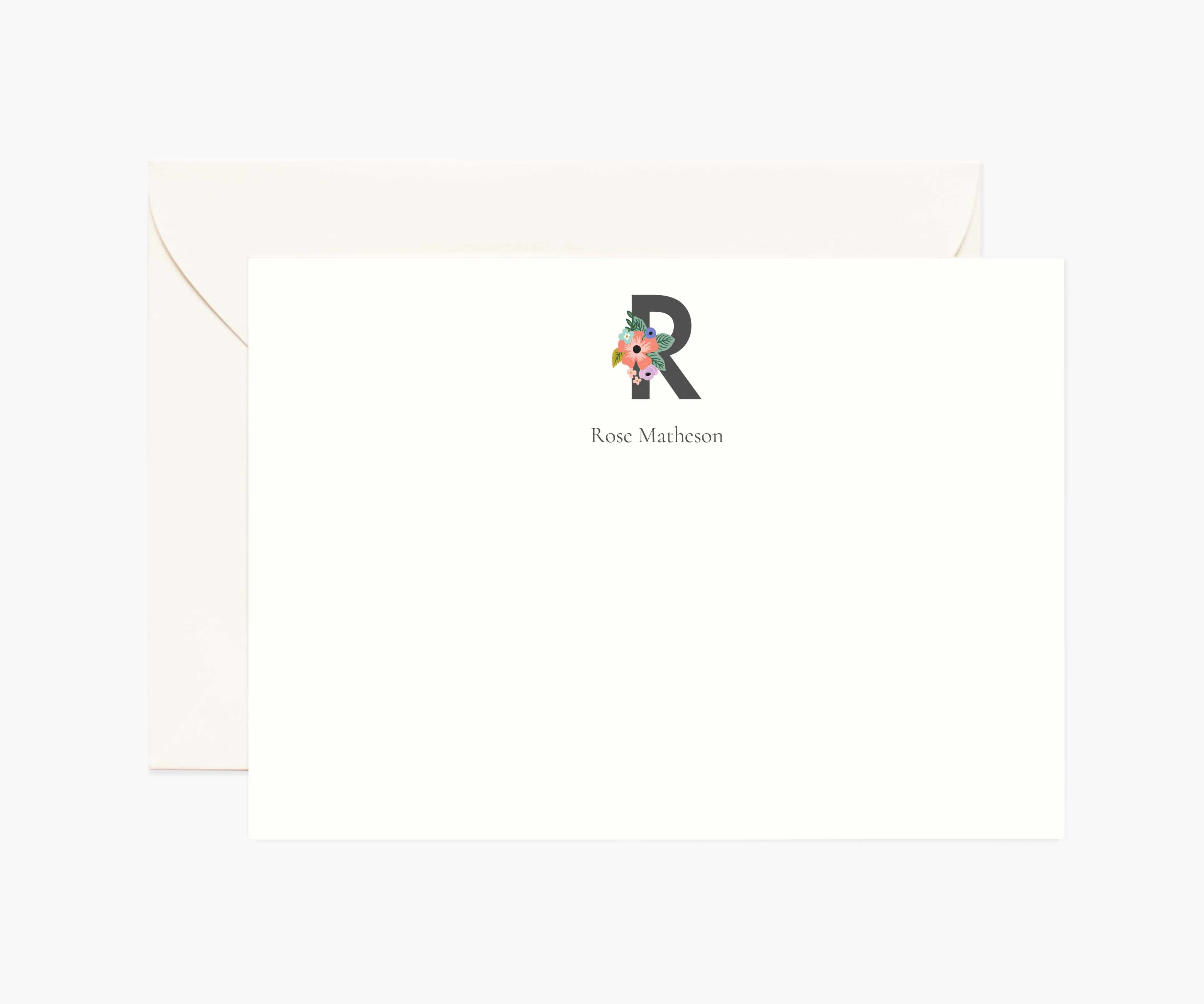 Monogram Personalized Stationery - R