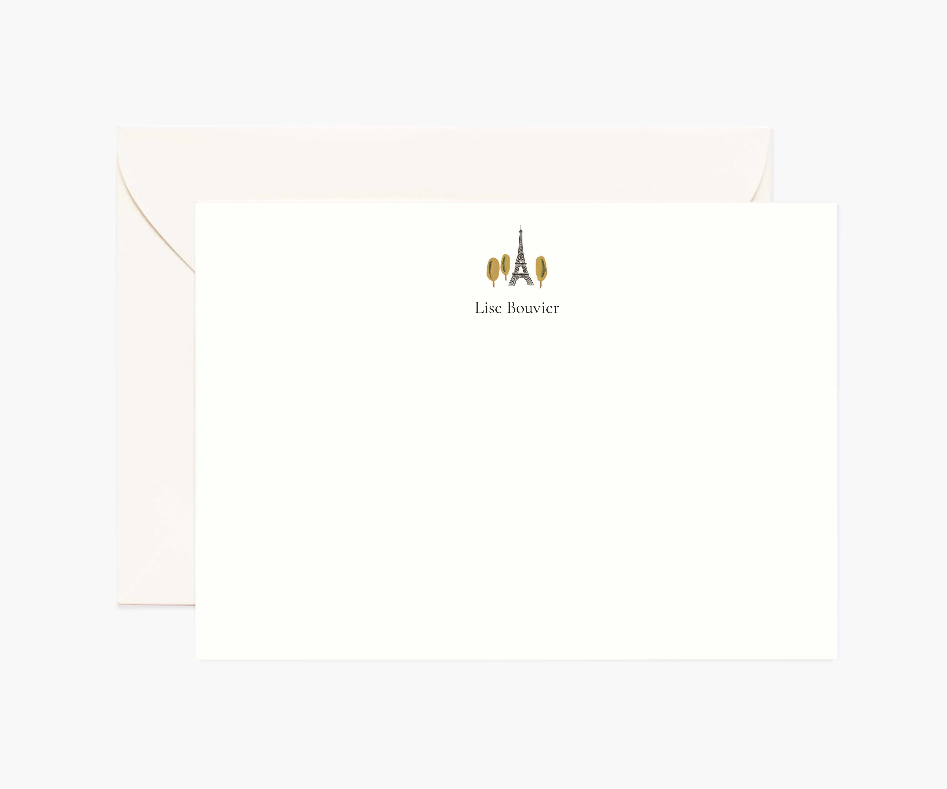 Travel Personalized Stationery - Paris