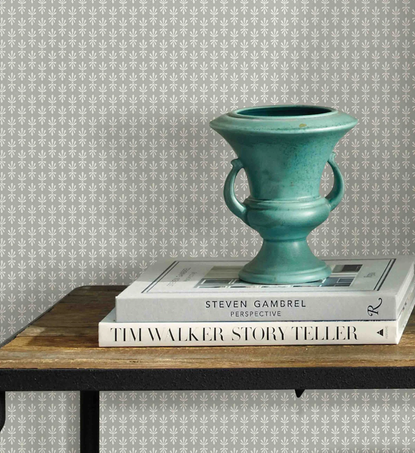 Petal Wallpaper - Grey & White - Image 4