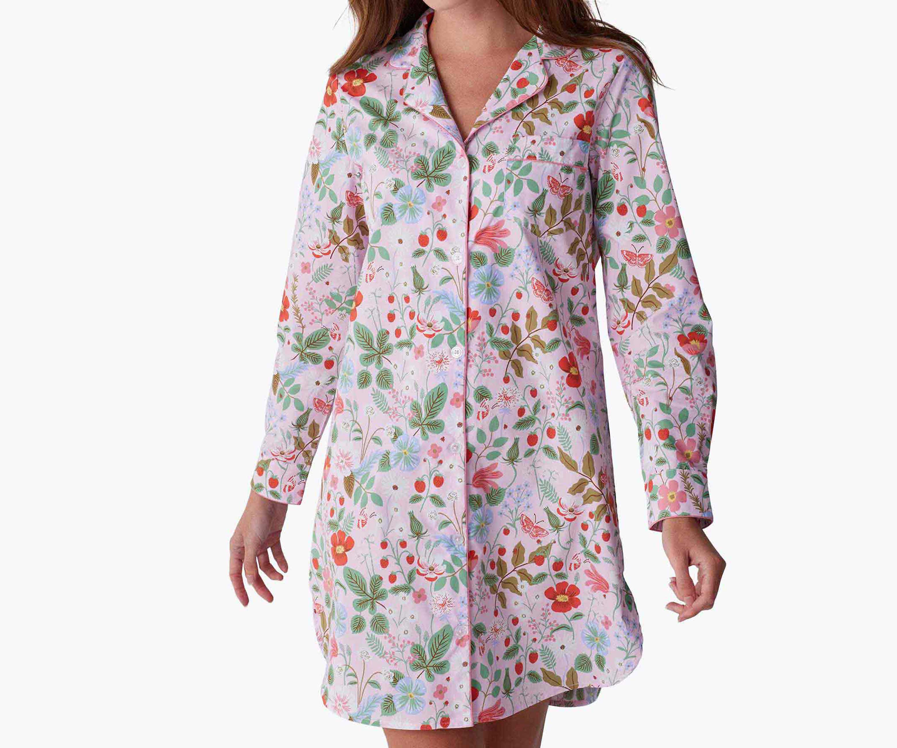 Poplin Nightshirt - Strawberry Fields - Image 6