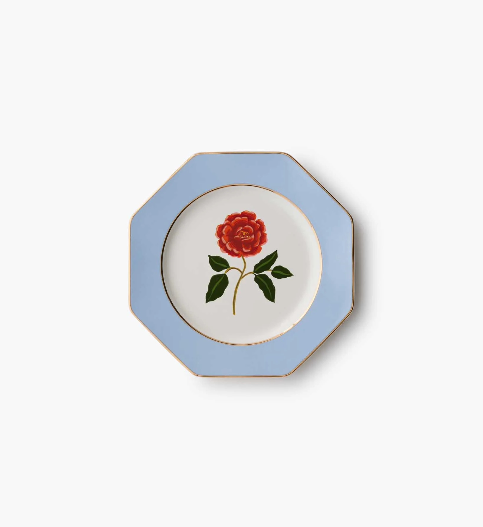 Porcelain Dessert Plate Set - Roses - Image 8