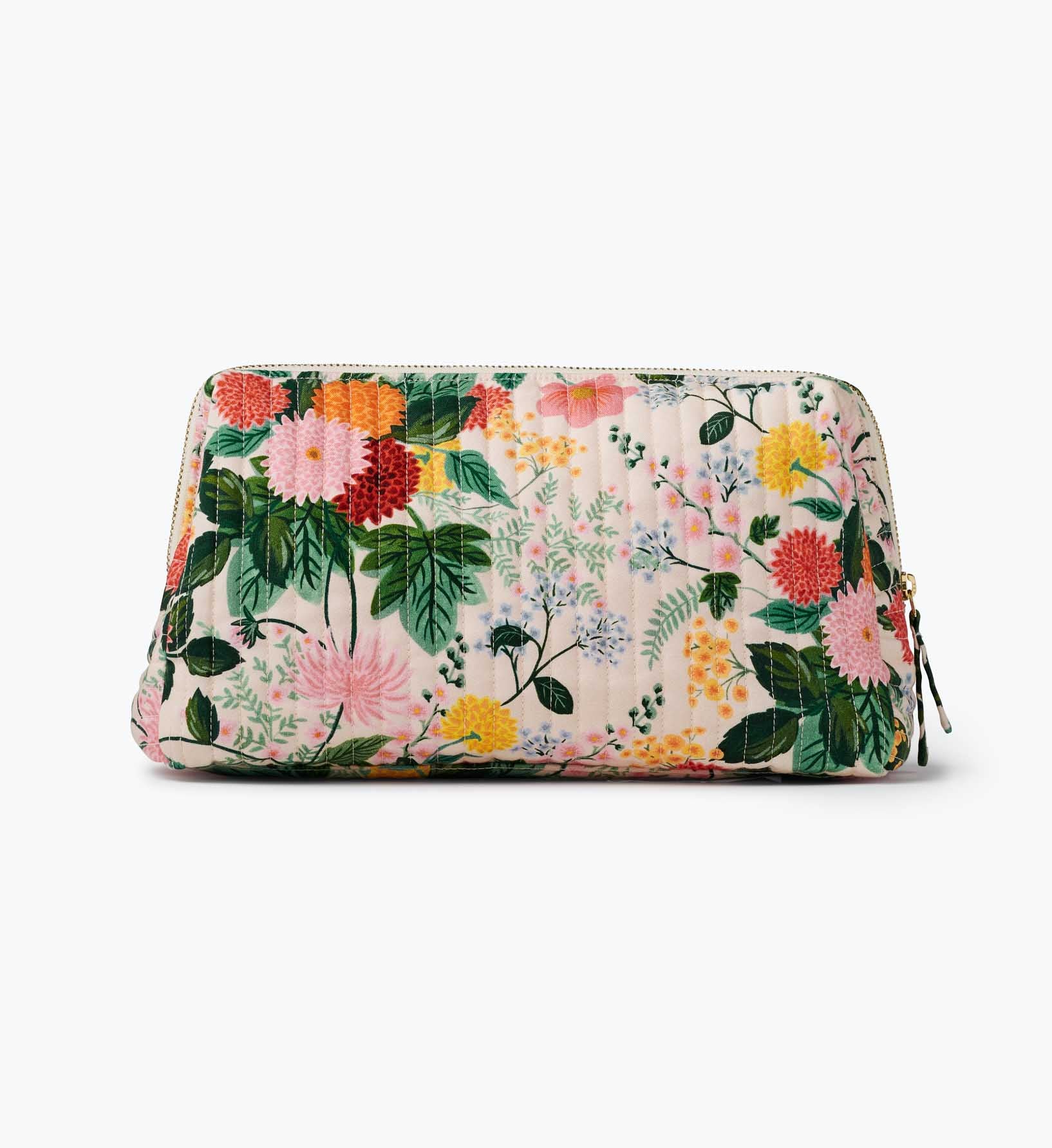 Quilted Large Cosmetic Pouch - Dahlia - Image 3