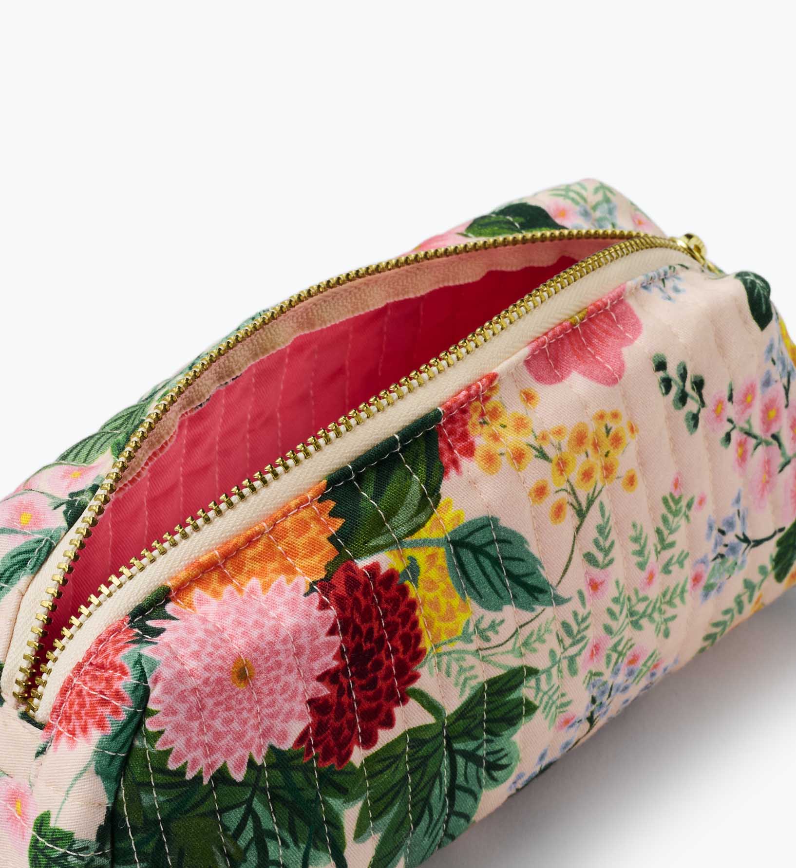 Quilted Small Cosmetic Pouch - Dahlia - Image 2