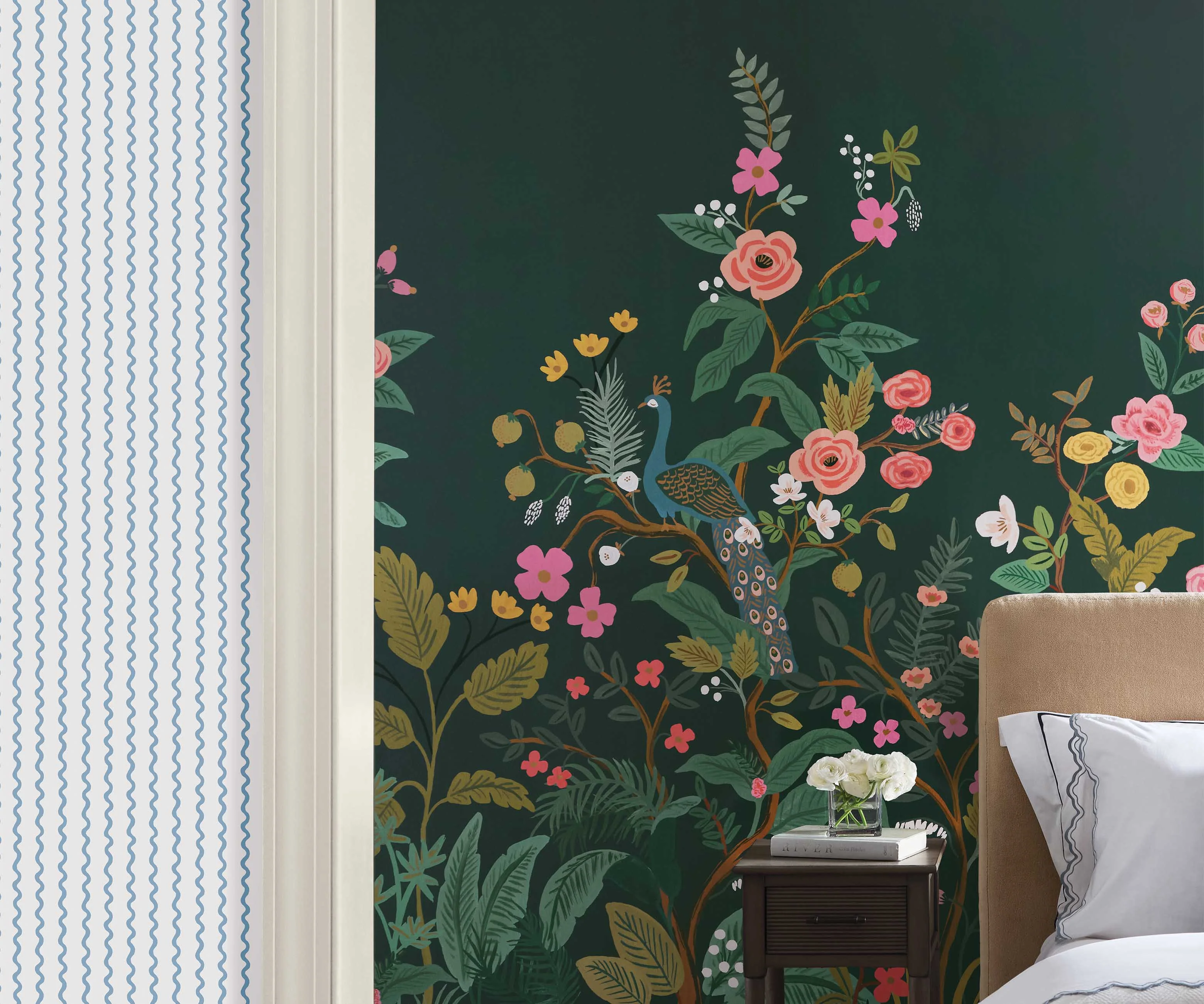 Rickrack Wallpaper - Blue - Image 4