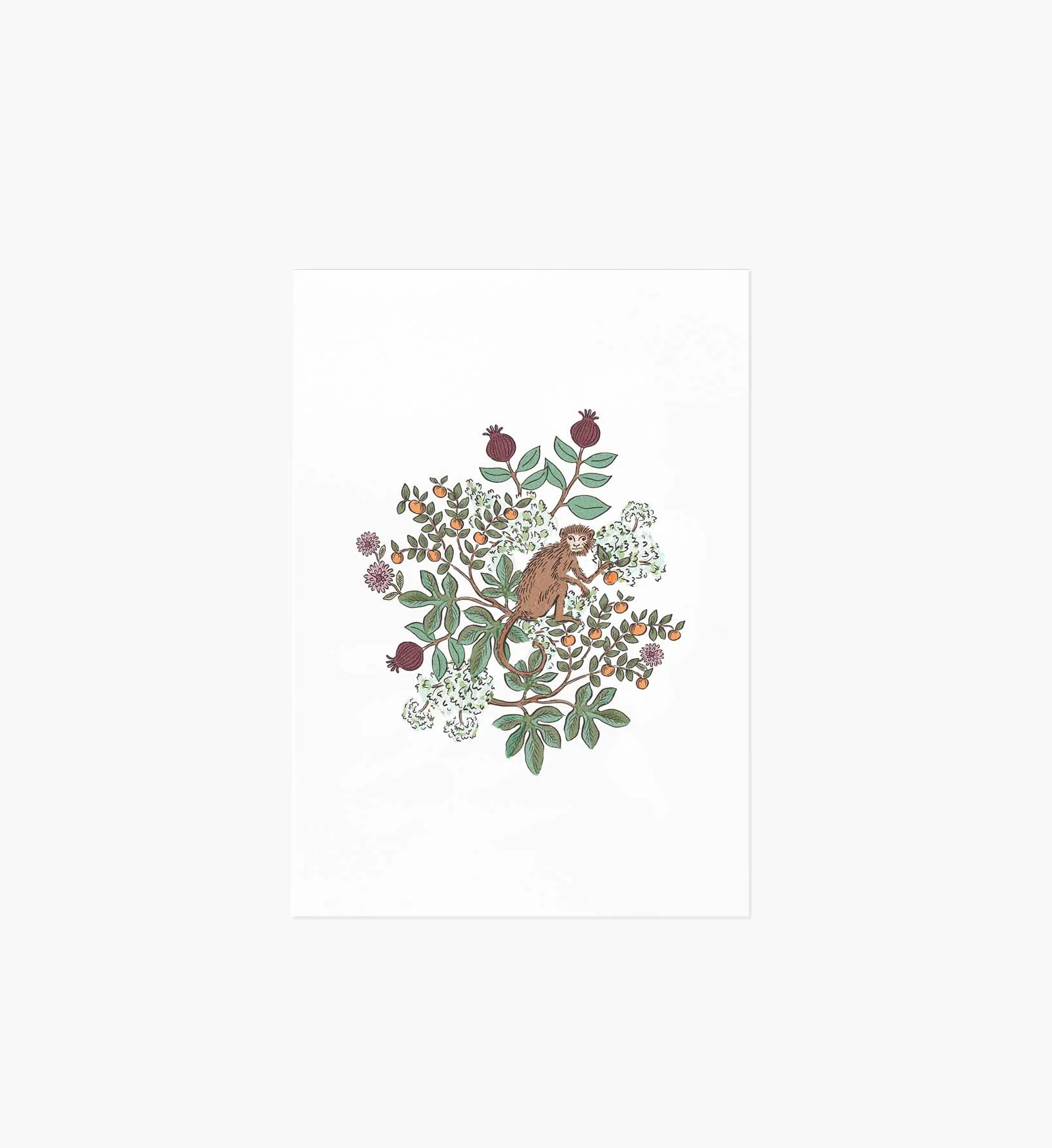Safari Monkey Art Print
