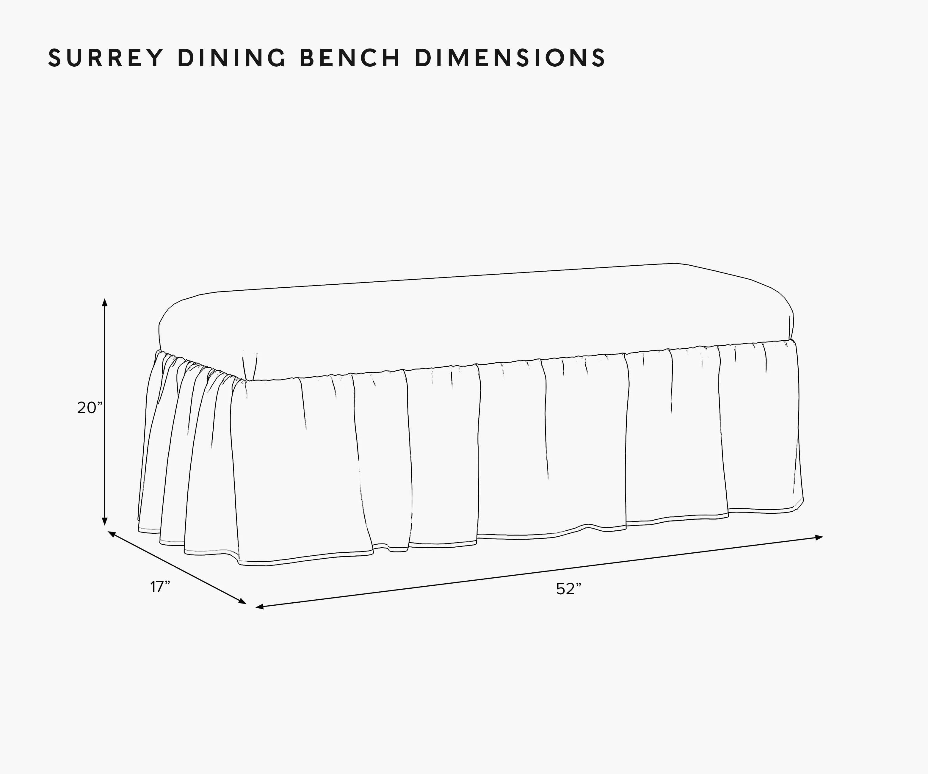 Surrey Dining Bench - Delphine - Image 6