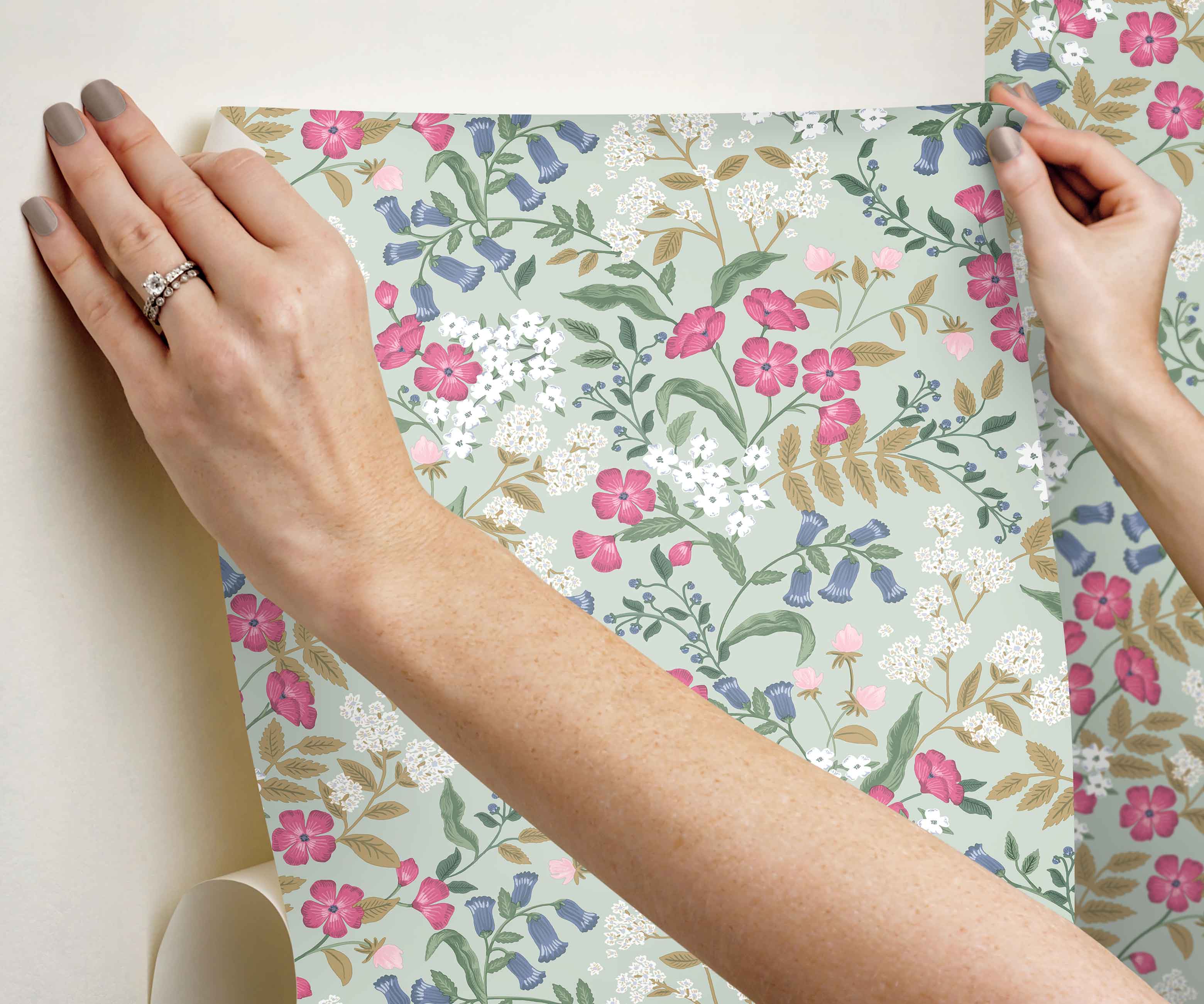Sweetbrier Peel & Stick Wallpaper - Mint - Image 4