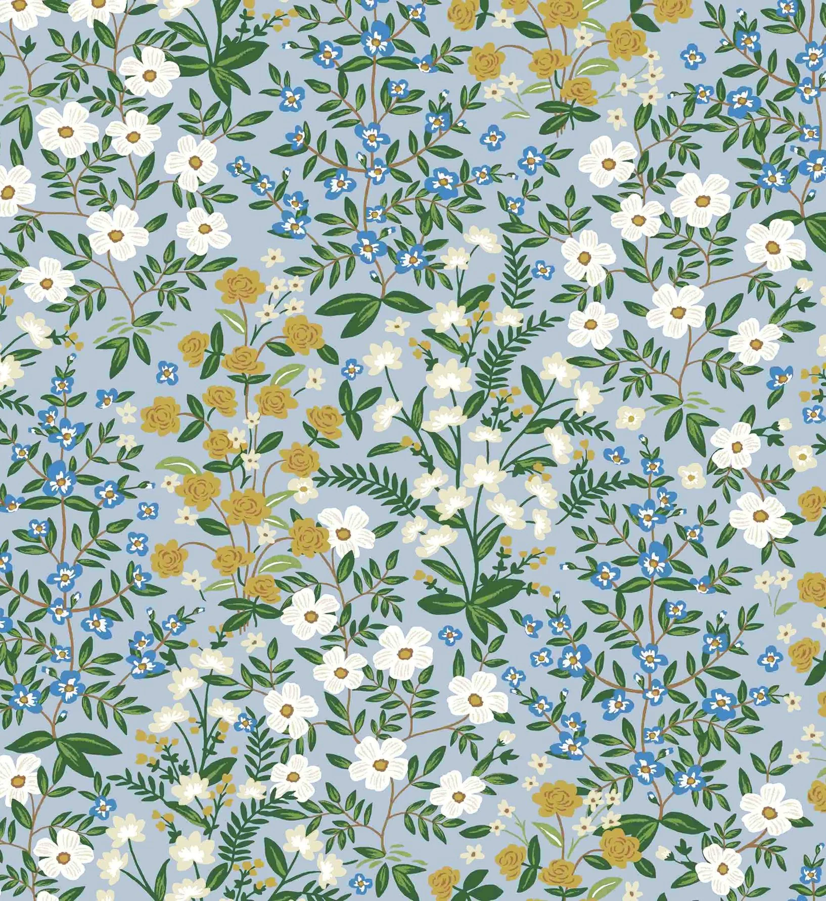Wildwood Garden Wallpaper - Blue - Image 2